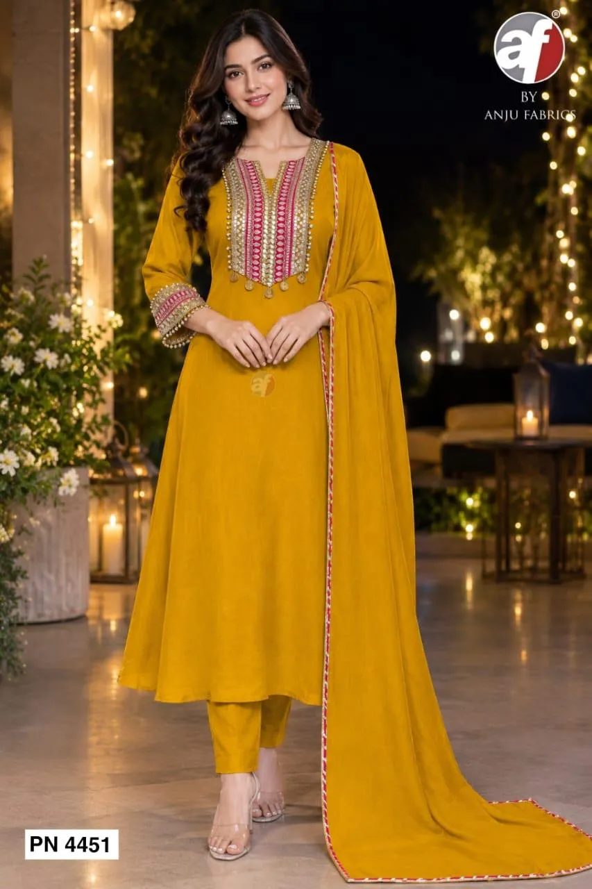 Anju Fabrics 4452 catalog selfie kurtis wholesale in kolkata