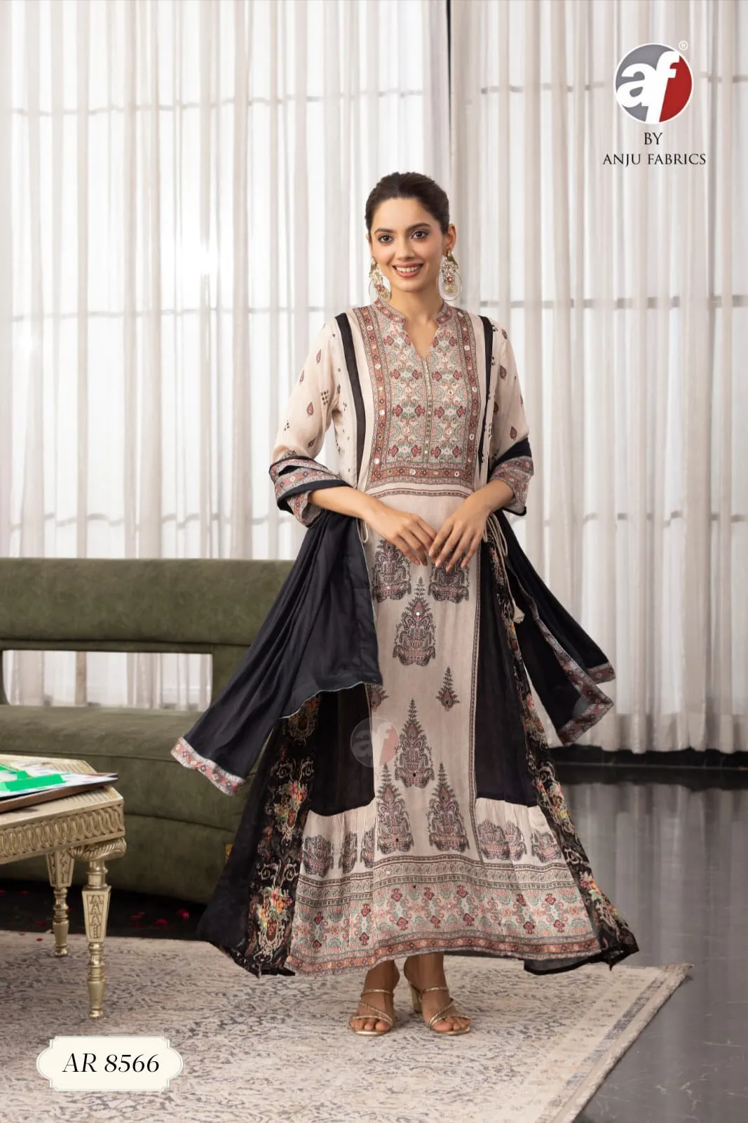 Anju Fabrics 8566 catalog wholesale kurti dealers in kolkata