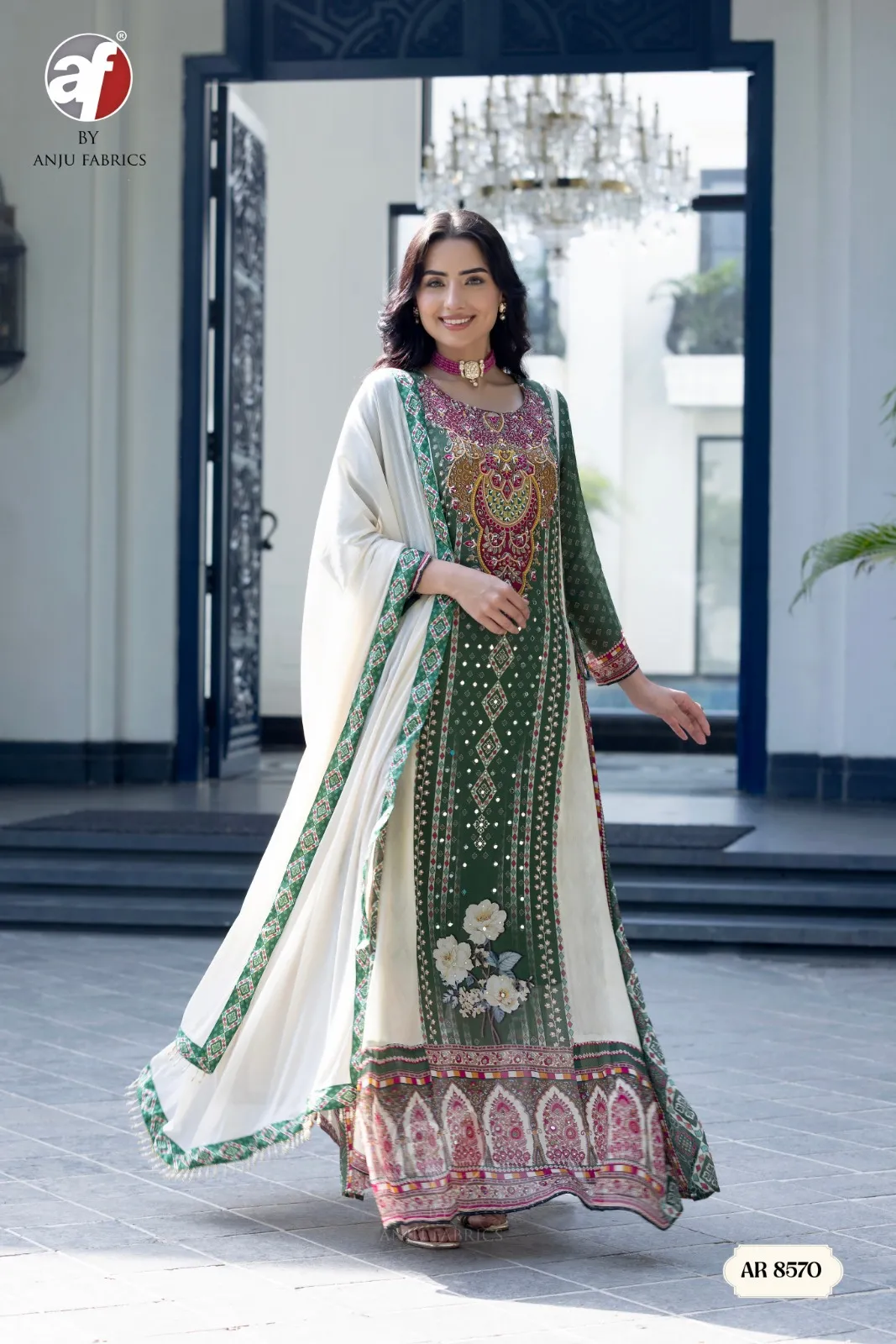 Anju Fabrics 8570 catalog wholesale indian kurtis clothing