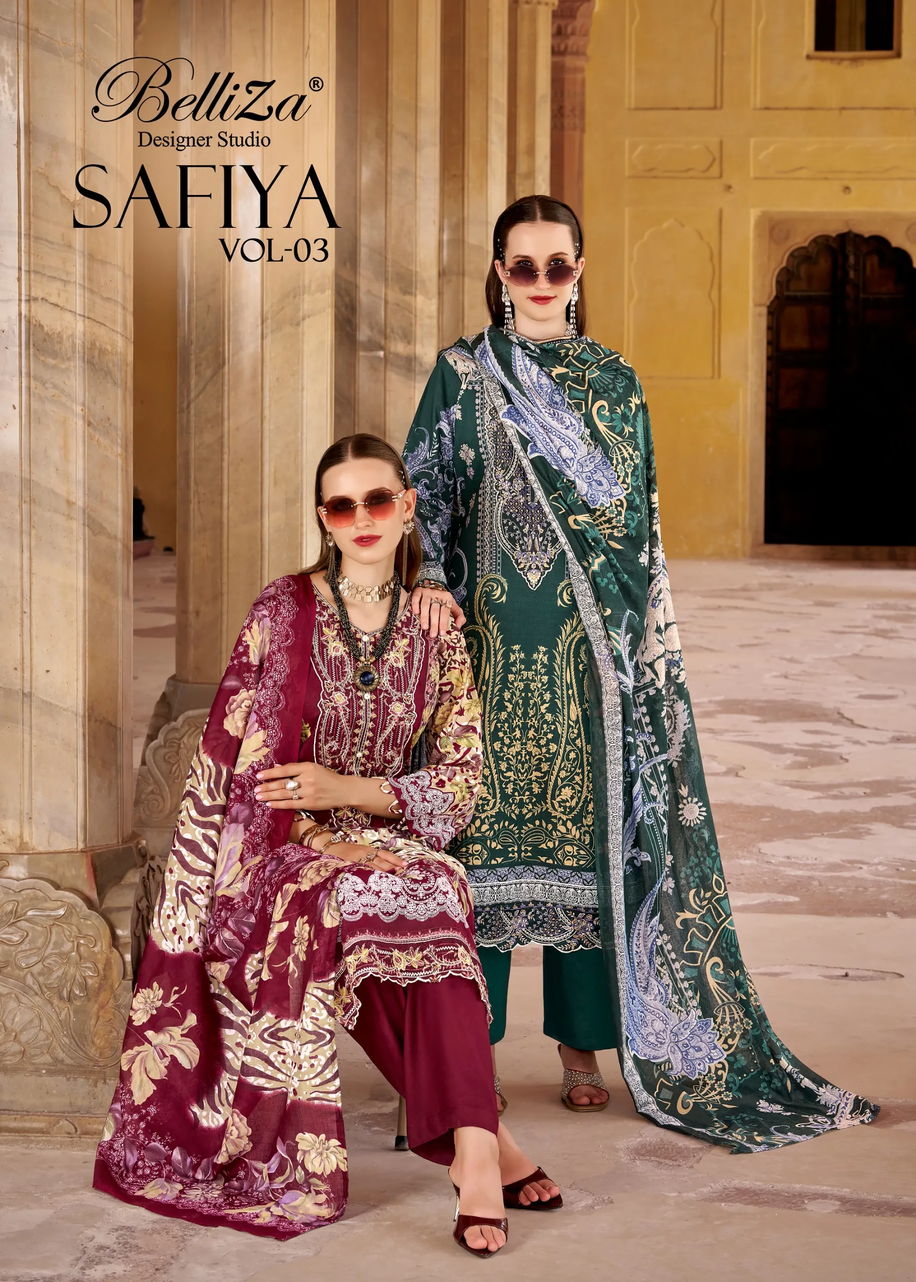 Belliza Safiya vol 3 catalog wholesale online shopping dress materials cash on delivery