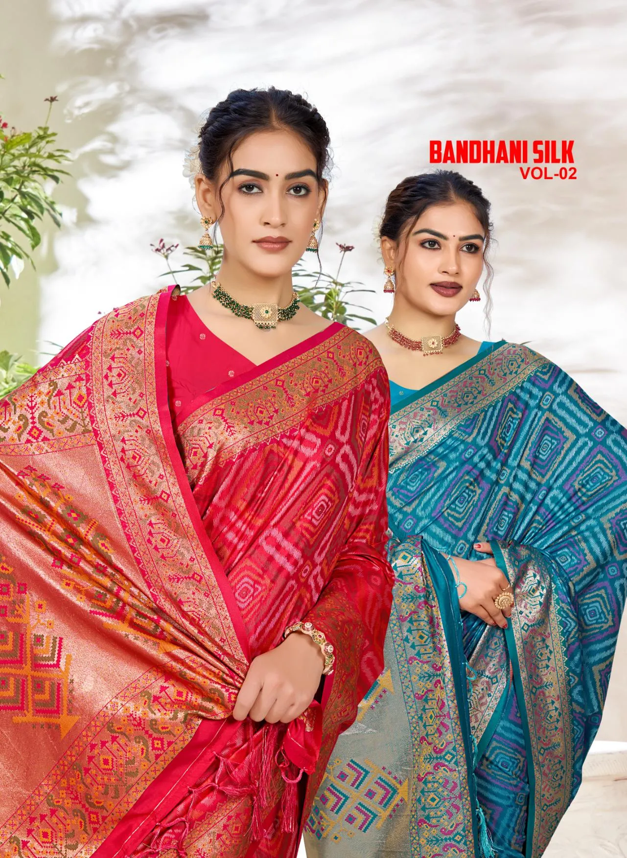 Bunawat - Bandhani Silk 02 Sangam Prints Soft Silk Woven Work Traditional Saree