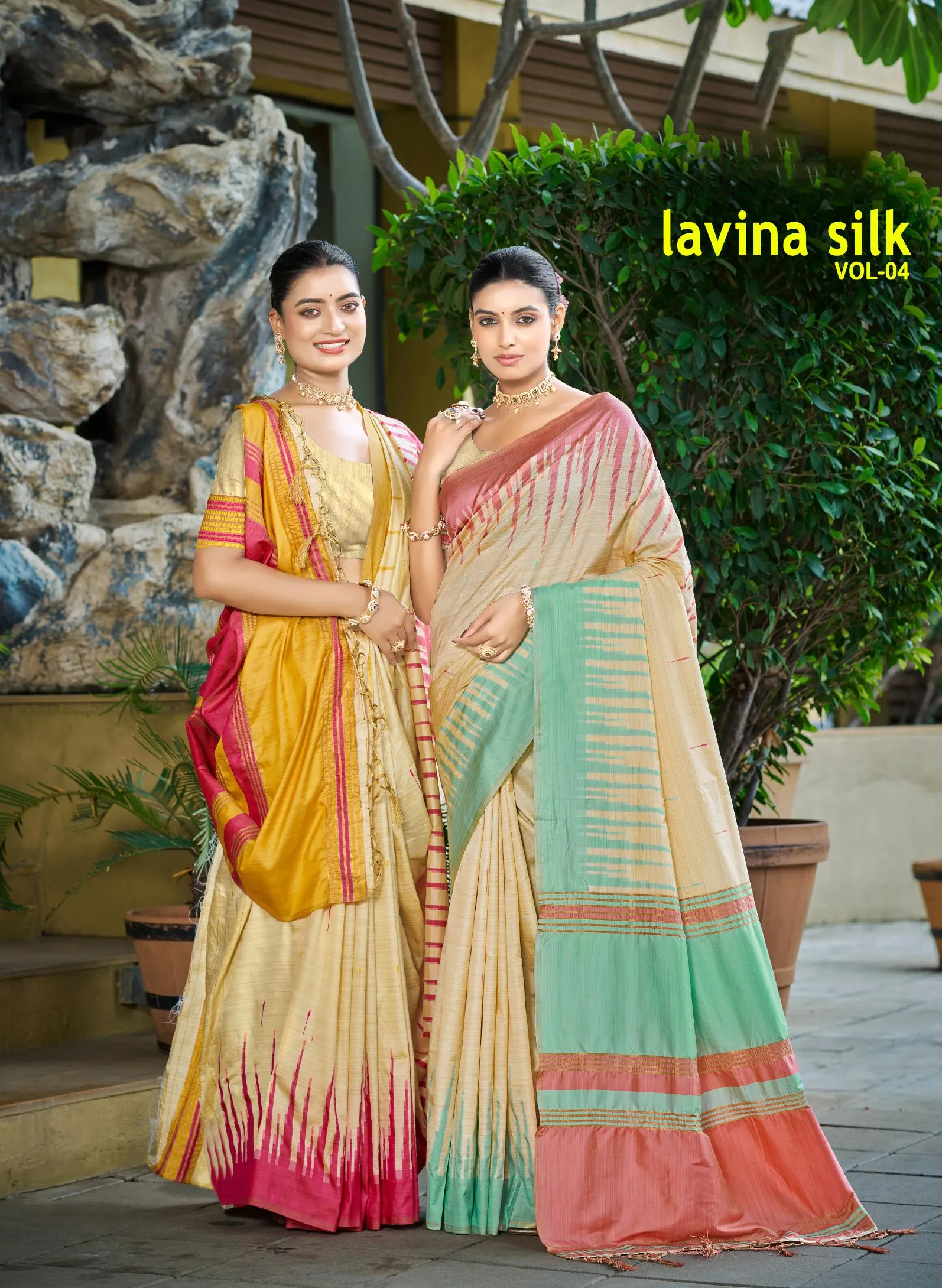 Bunawat - Lavina SIlk 04 Sangam Prints Slub Silk Woven Work Traditional Saree