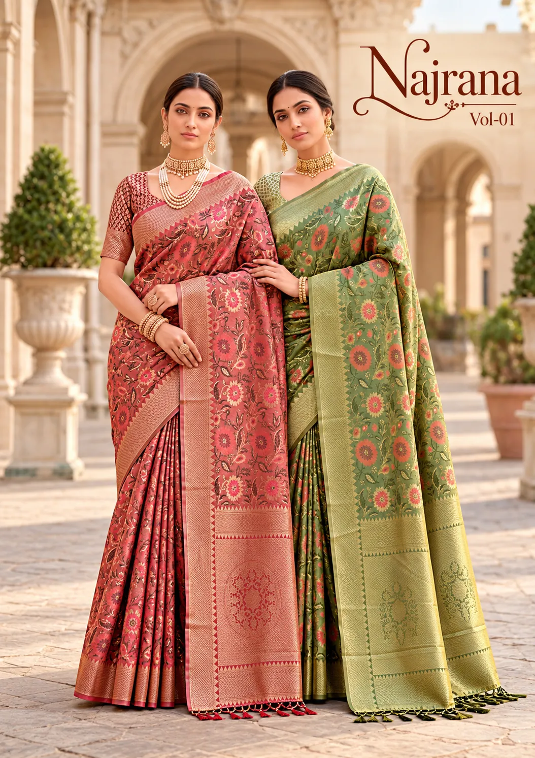 Bunawat - Najrana Vol-01 Sangam Prints Banarsi Silk Woven Work Traditional Saree