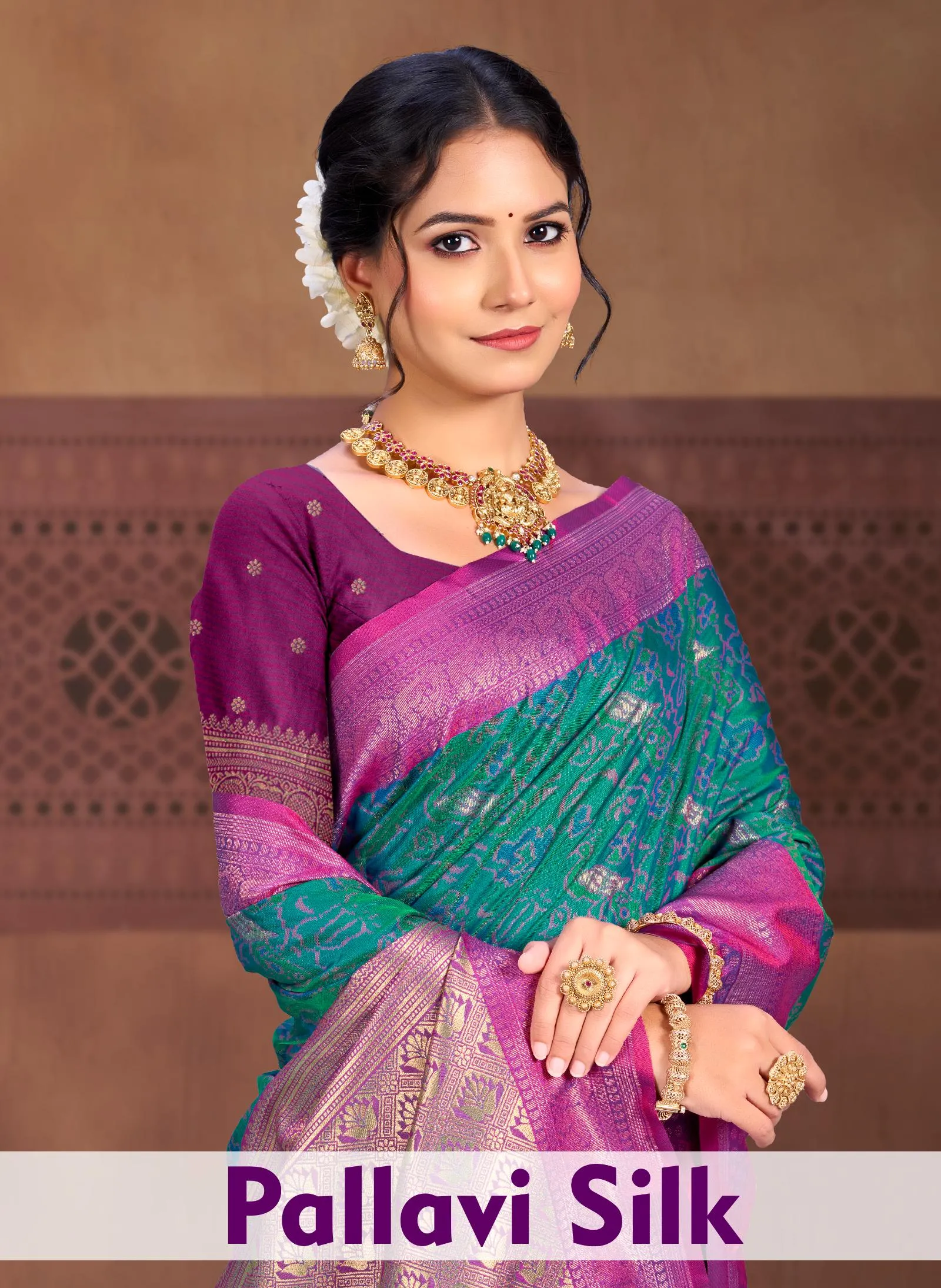 Bunawat - Pallavi Silk Sangam Prints Soft Silk Woven Work Traditional Saree