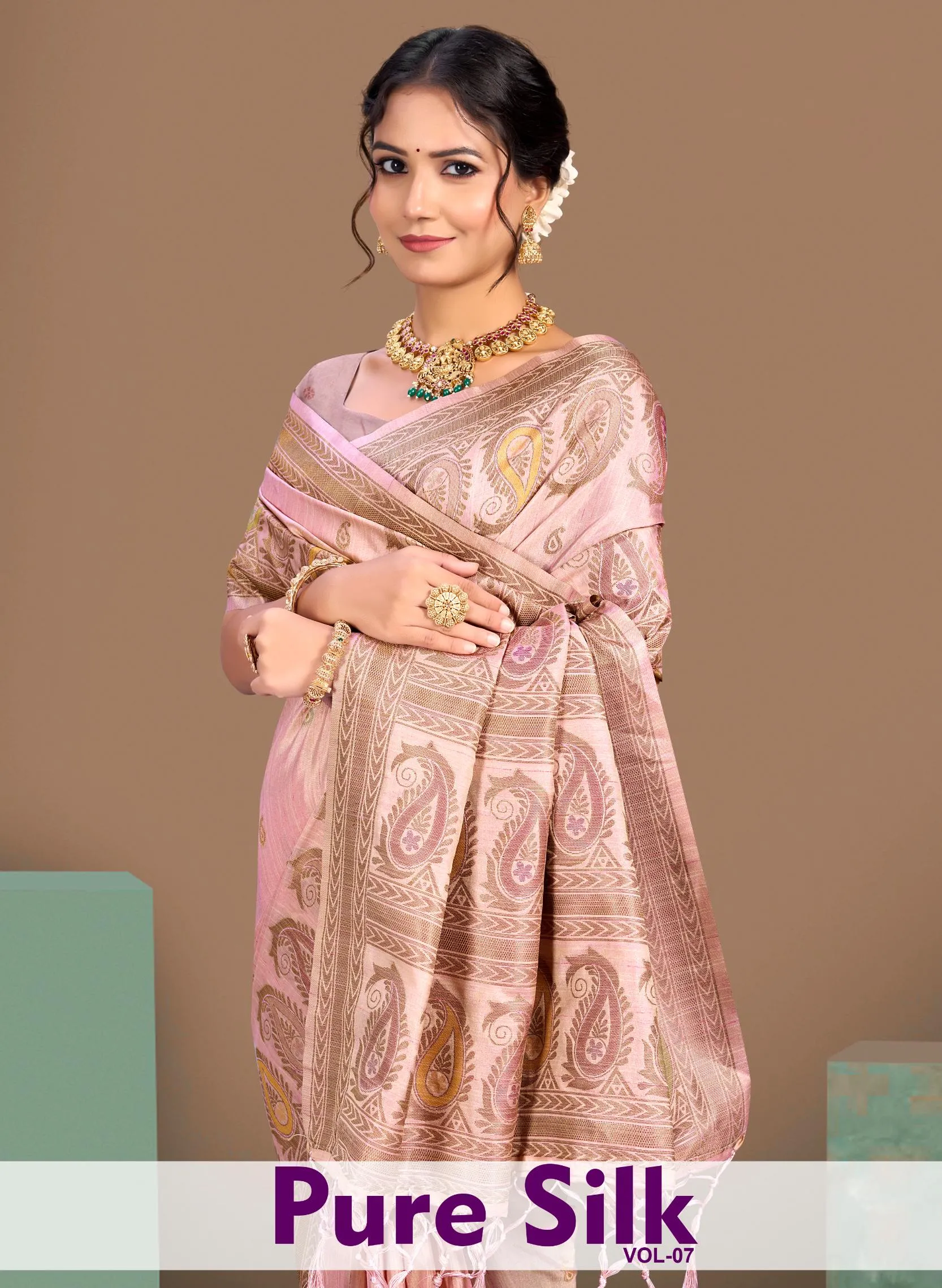 Bunawat - PURE SILK 07 Sangam Prints Pure Silk Woven Work Traditional Saree