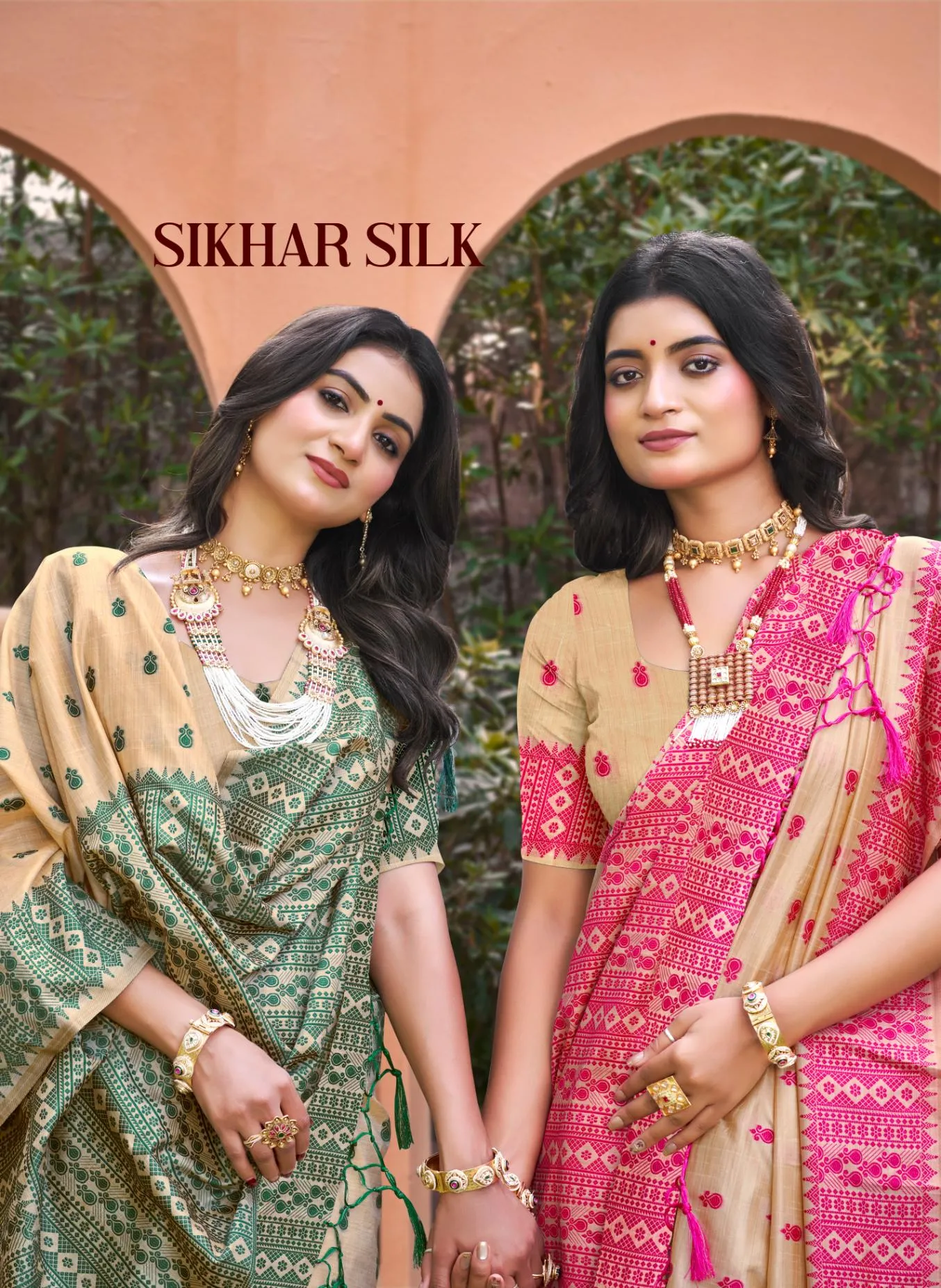Bunawat - SIKHAR SILK Sangam Prints Assam Silk Woven Work Traditional Saree