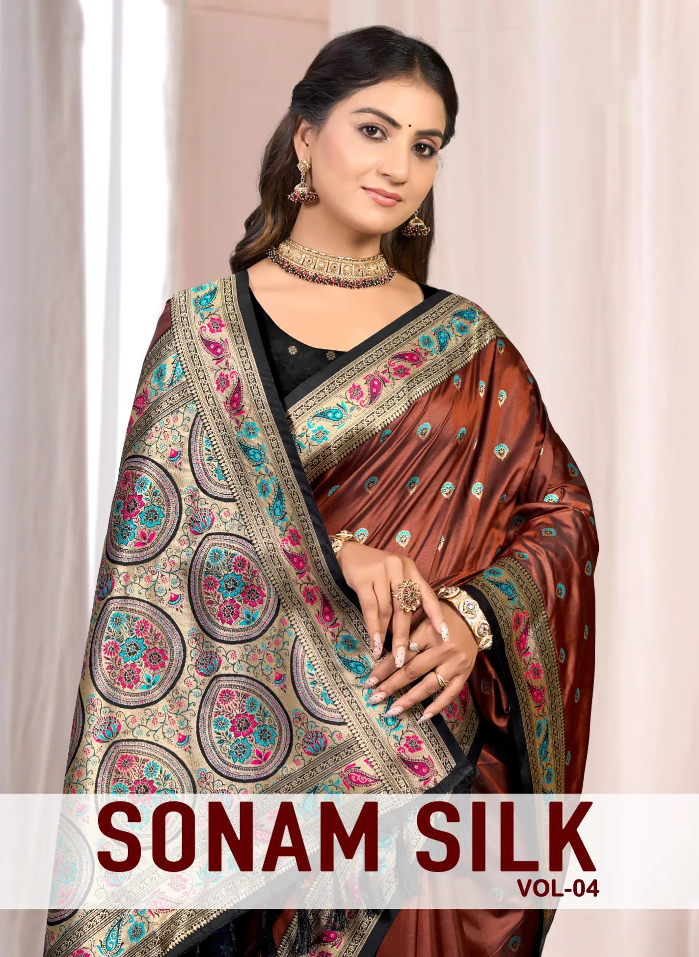 Bunawat - SONAM SILK VOL-04 Sangam Prints Soft Silk Woven Work Traditional Saree