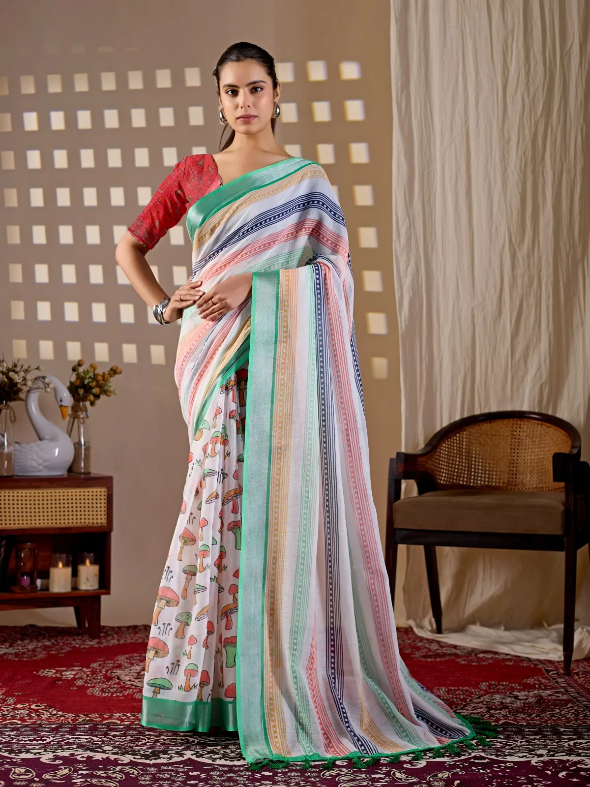 Dazira 1103 catalog linen sarees wholesale