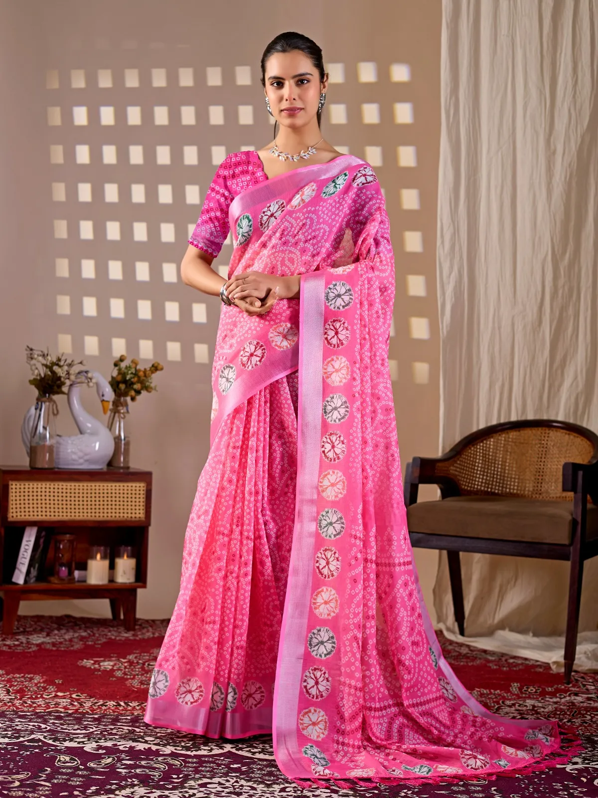 Dazira 1105 catalog linen cotton sarees wholesale