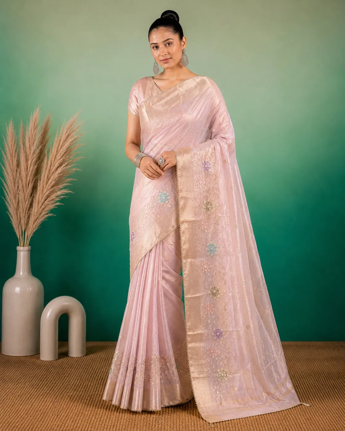 Dazira AFS Florent Tissue catalog tissue silk saree wholesale