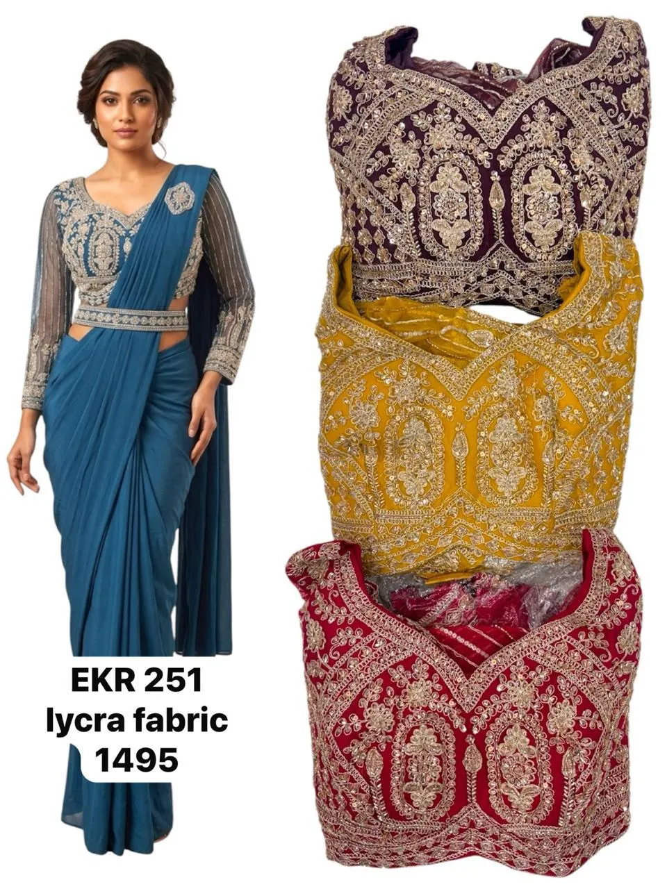 Dazira EKR 251 catalog wholesale fancy sarees in hyderabad