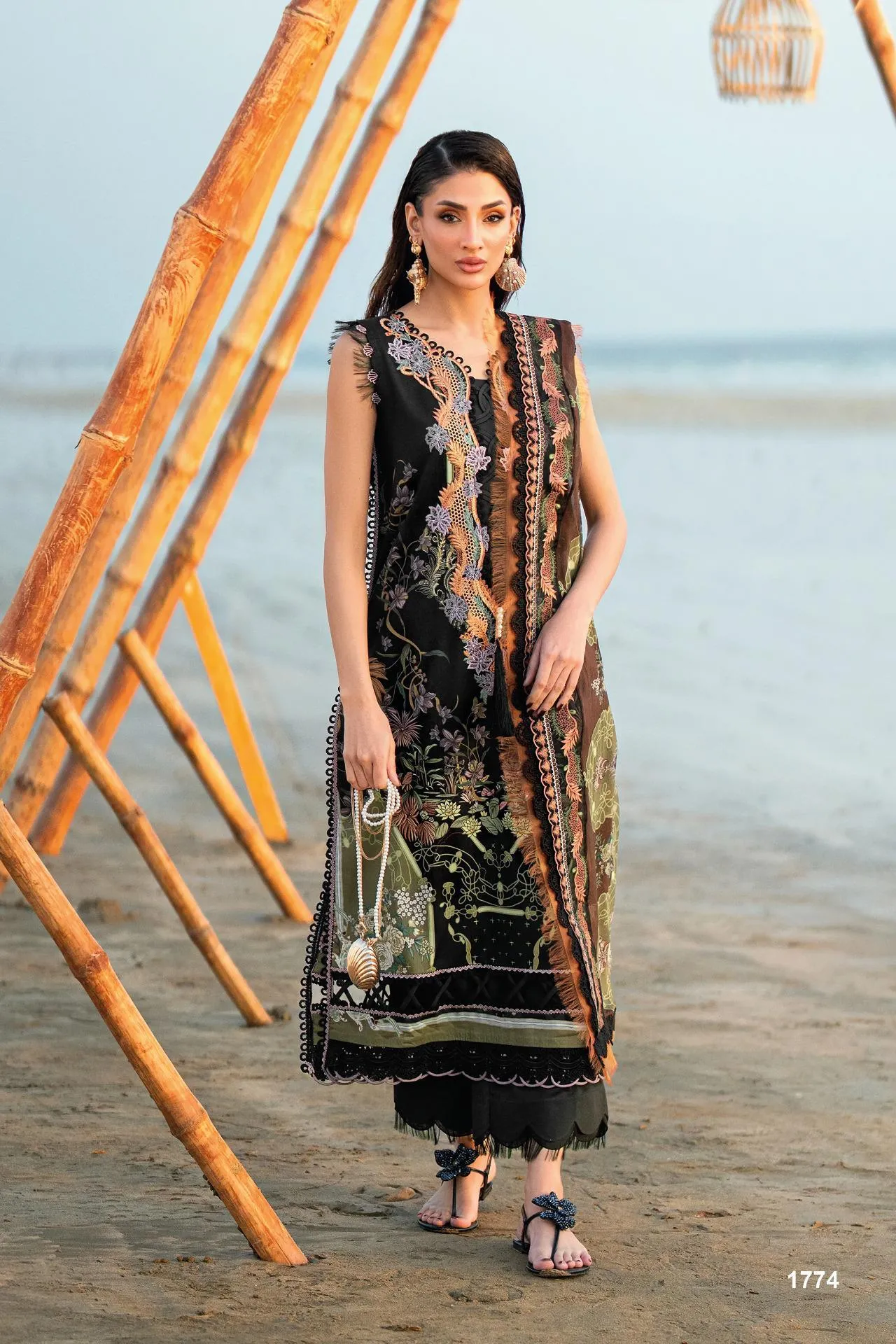 Deepsy Jade Needle Wonder 25 Vol 5 Chiffon Dupatta catalog wholesaler of pakistani suits in srinagar