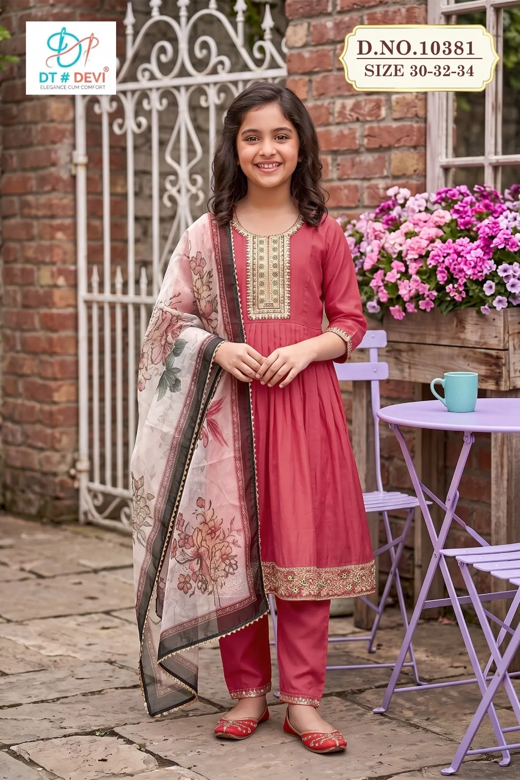 Dt Devi Raavi 10381 catalog Wholesale Kids Dresses for Resellers