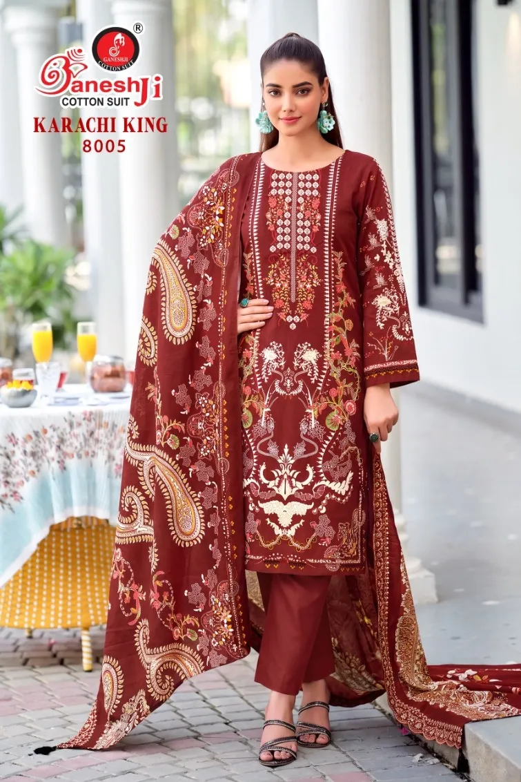 Ganeshji Karachi King vol 1 – Dress material Wholesale Catalog