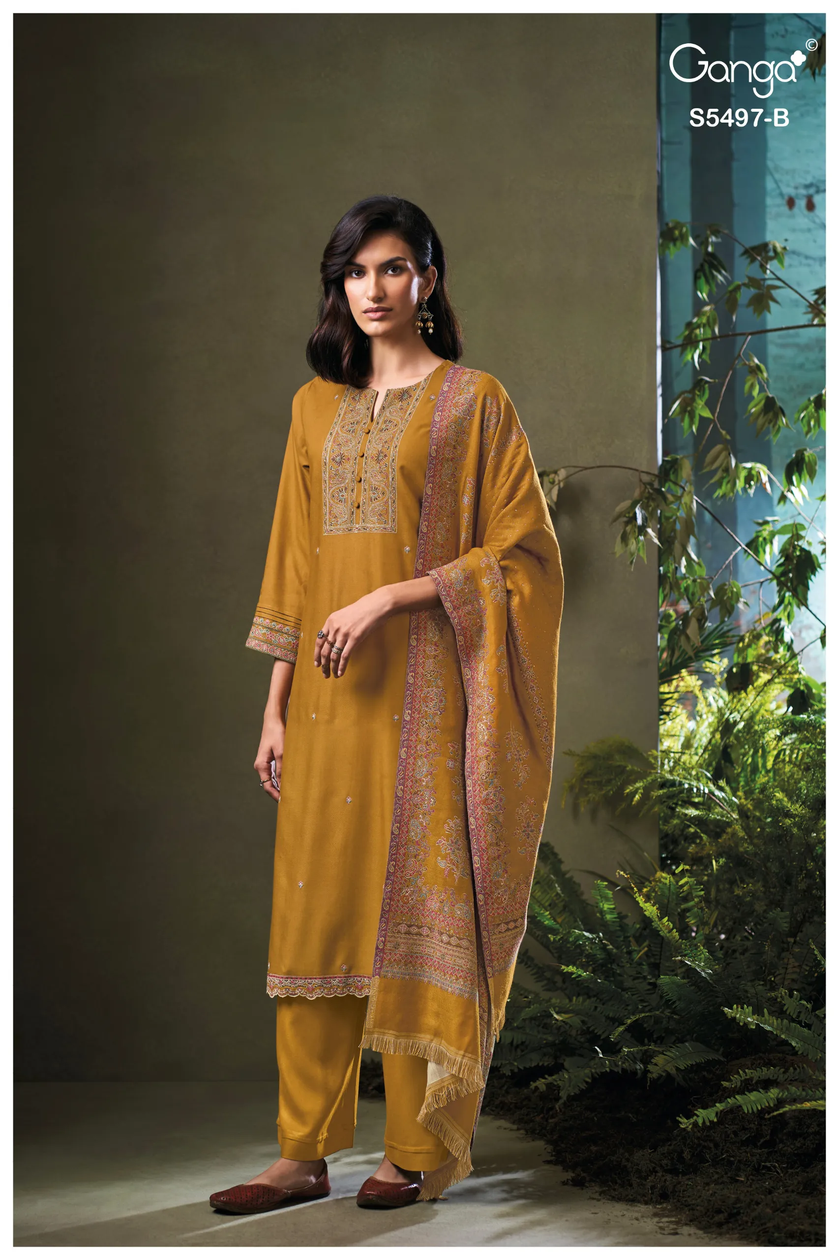 Ganga Elnaz 5497 catalog wholesale salwar kameez catalogue collection