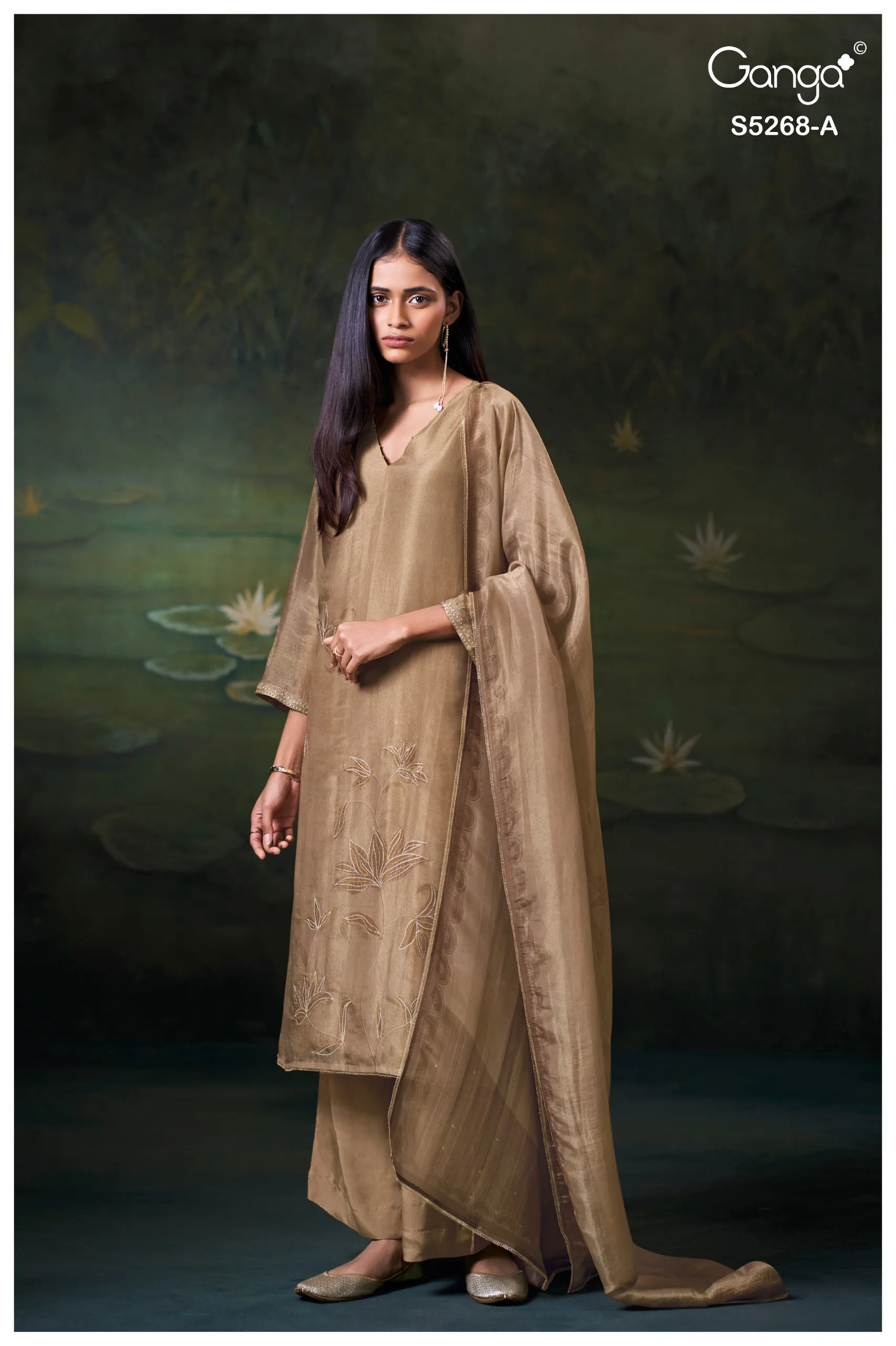 Ganga Falona 5268 catalog ludhiana design salwar kameez wholesale exporter
