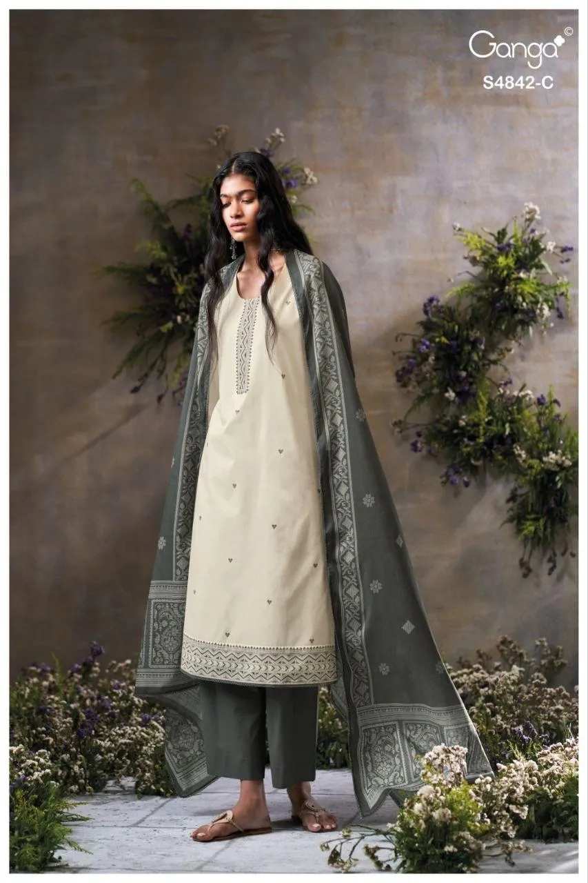 Ganga Jazira 4842 catalog mdl salwar kameez wholesale