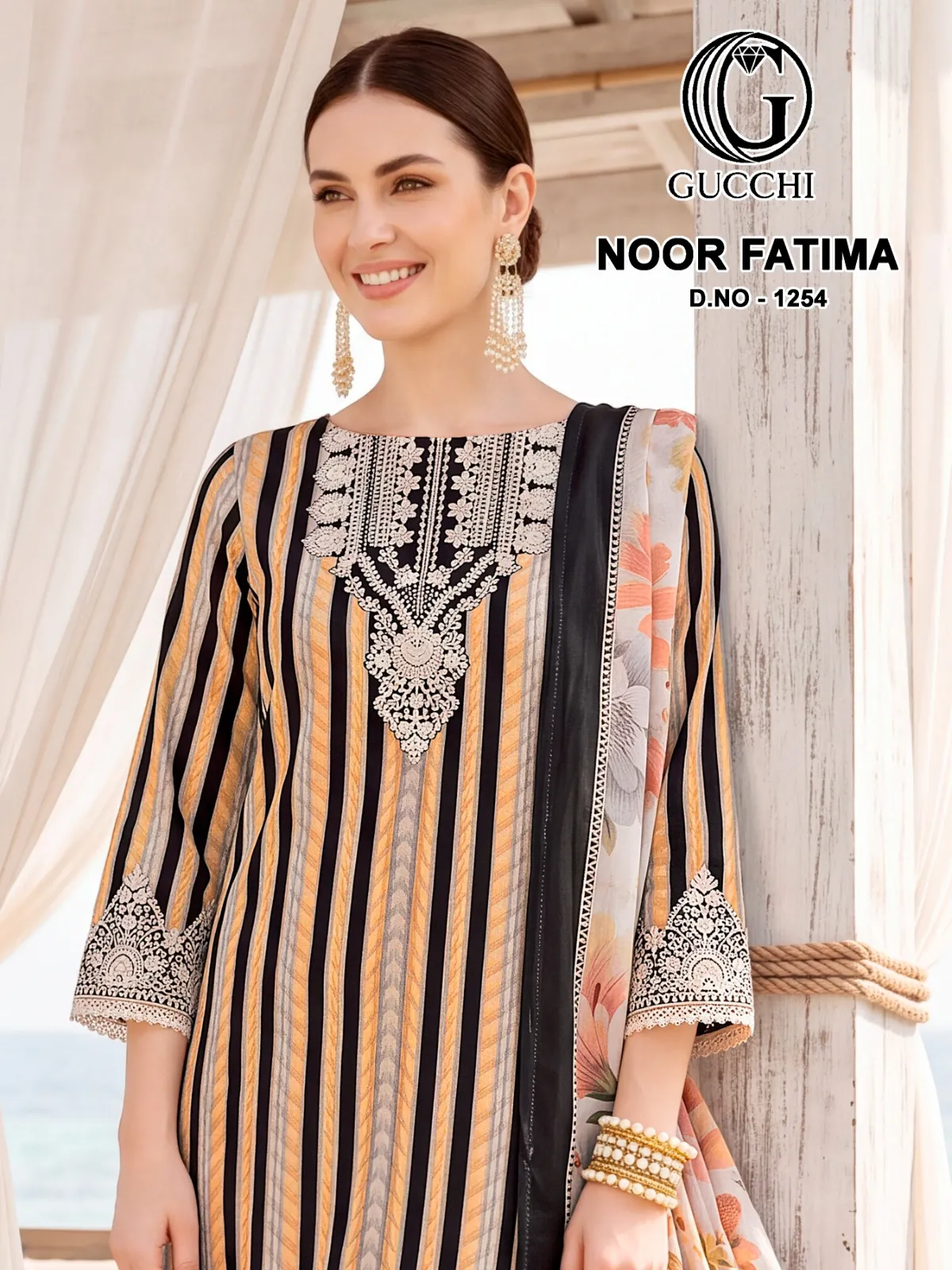 Gucchi Noor Fatima 1254 catalog wholesale salwar kameez online shopping in india
