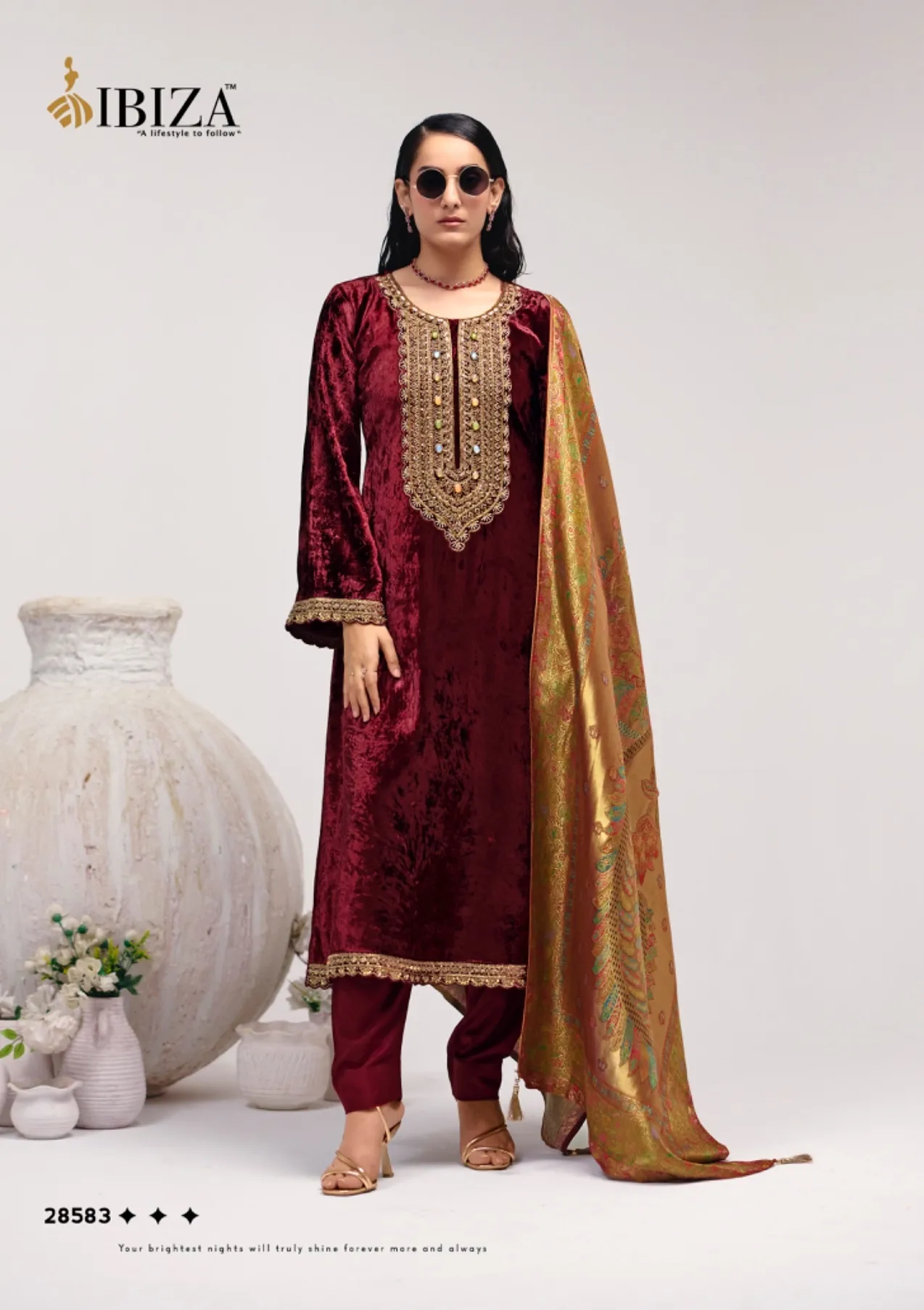 Ibiza Velvet Vogue catalog designer salwar kameez at wholesale price