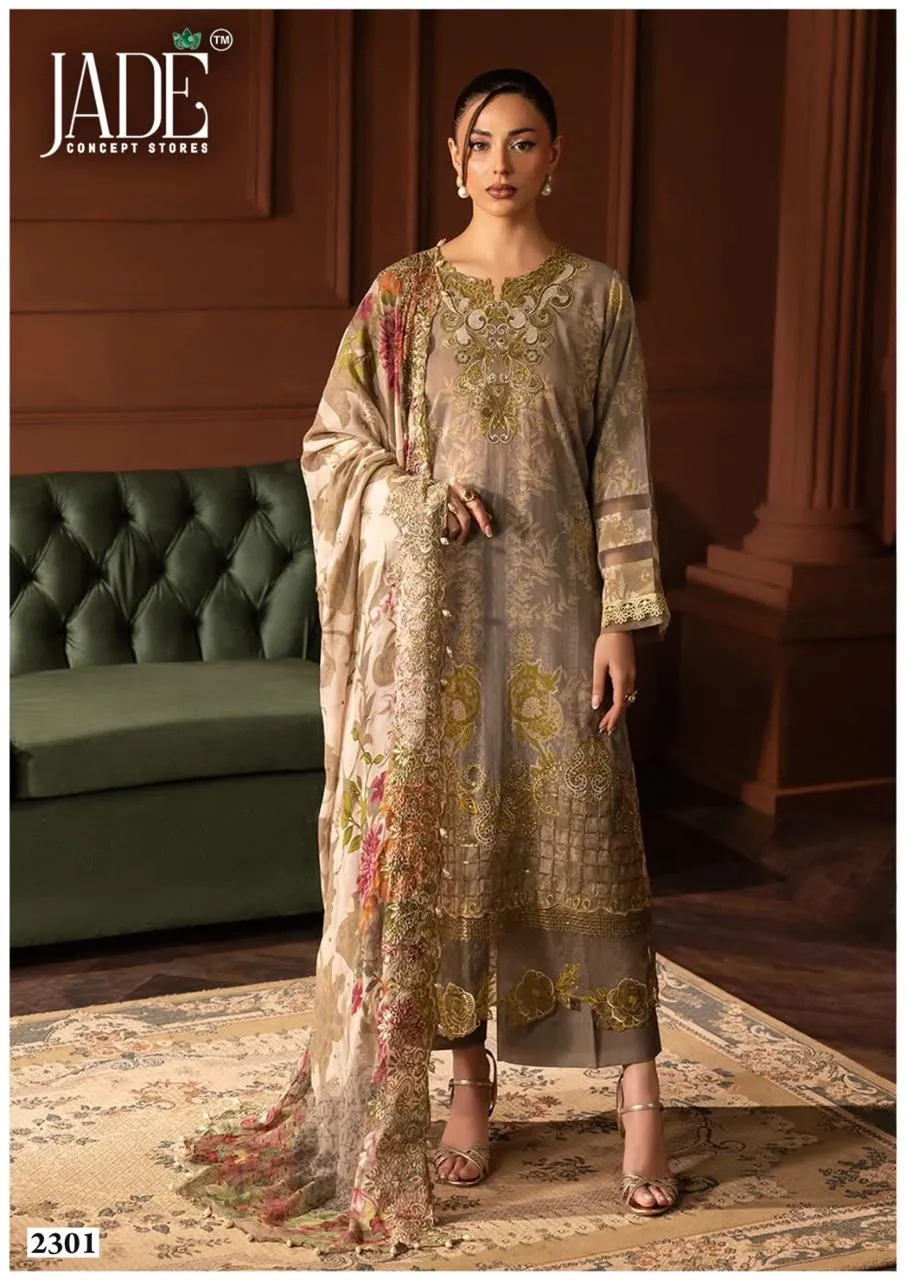 Jade Binsaeed Vol 23 – Karachi Dress Material Wholesale Catalog