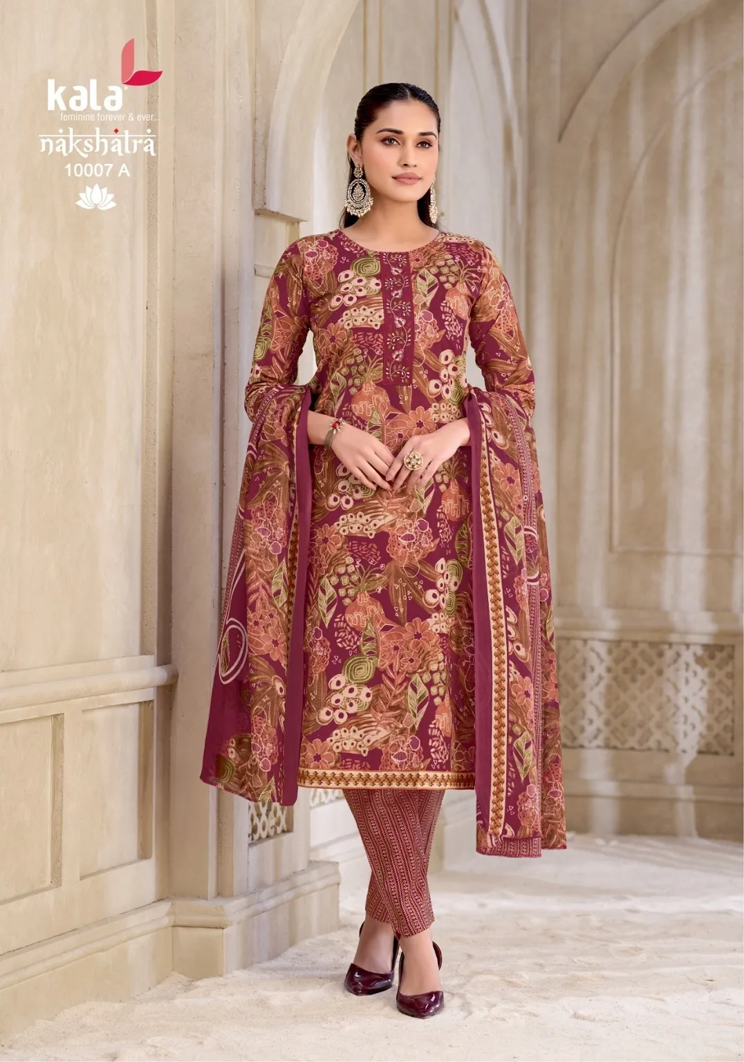 Kala Nakshatra Vol-6 – Kurti Pant With Dupatta - Wholesale Catalog