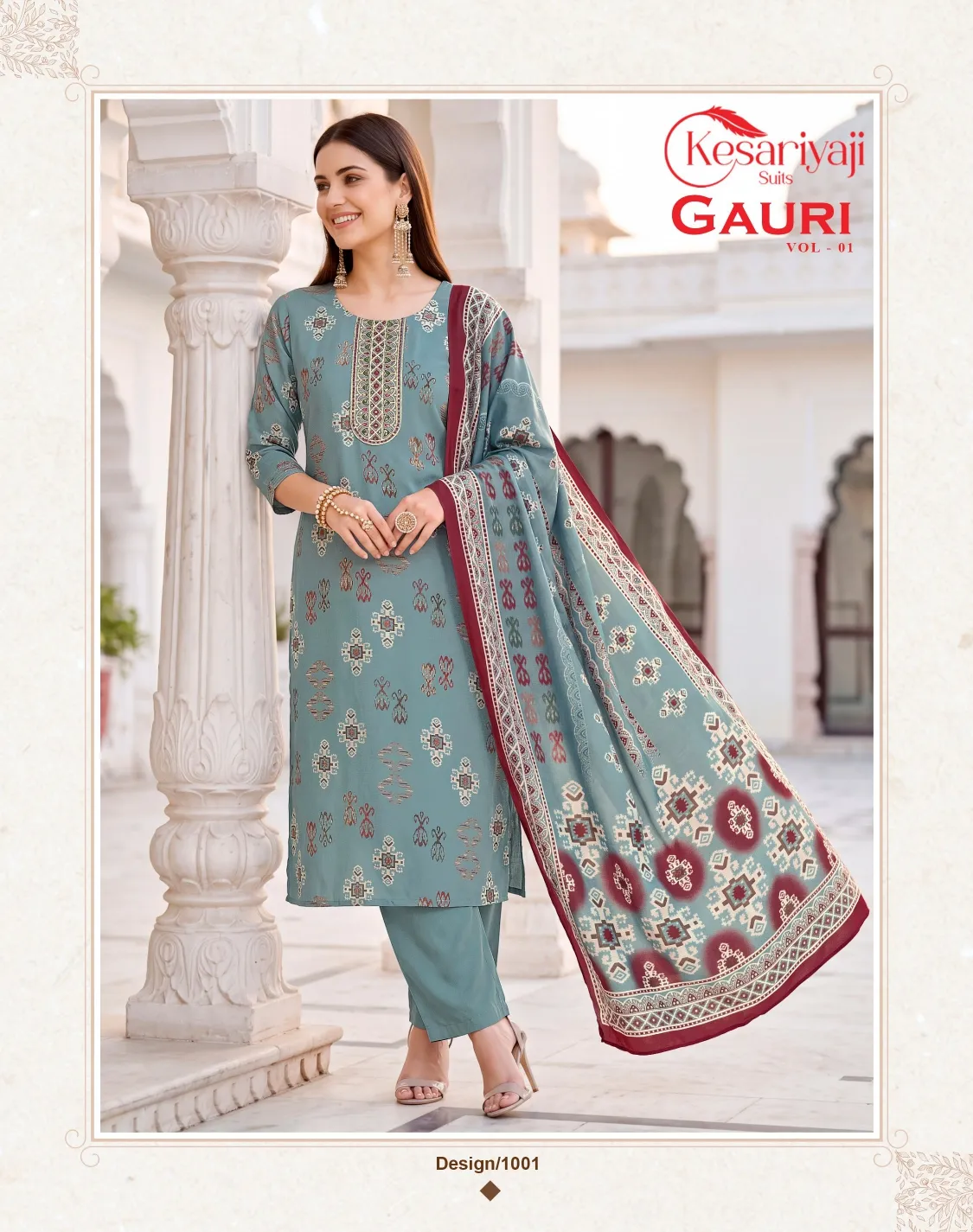 Kesariyaji Gauri vol 1 catalog wholesale kurties in bandra