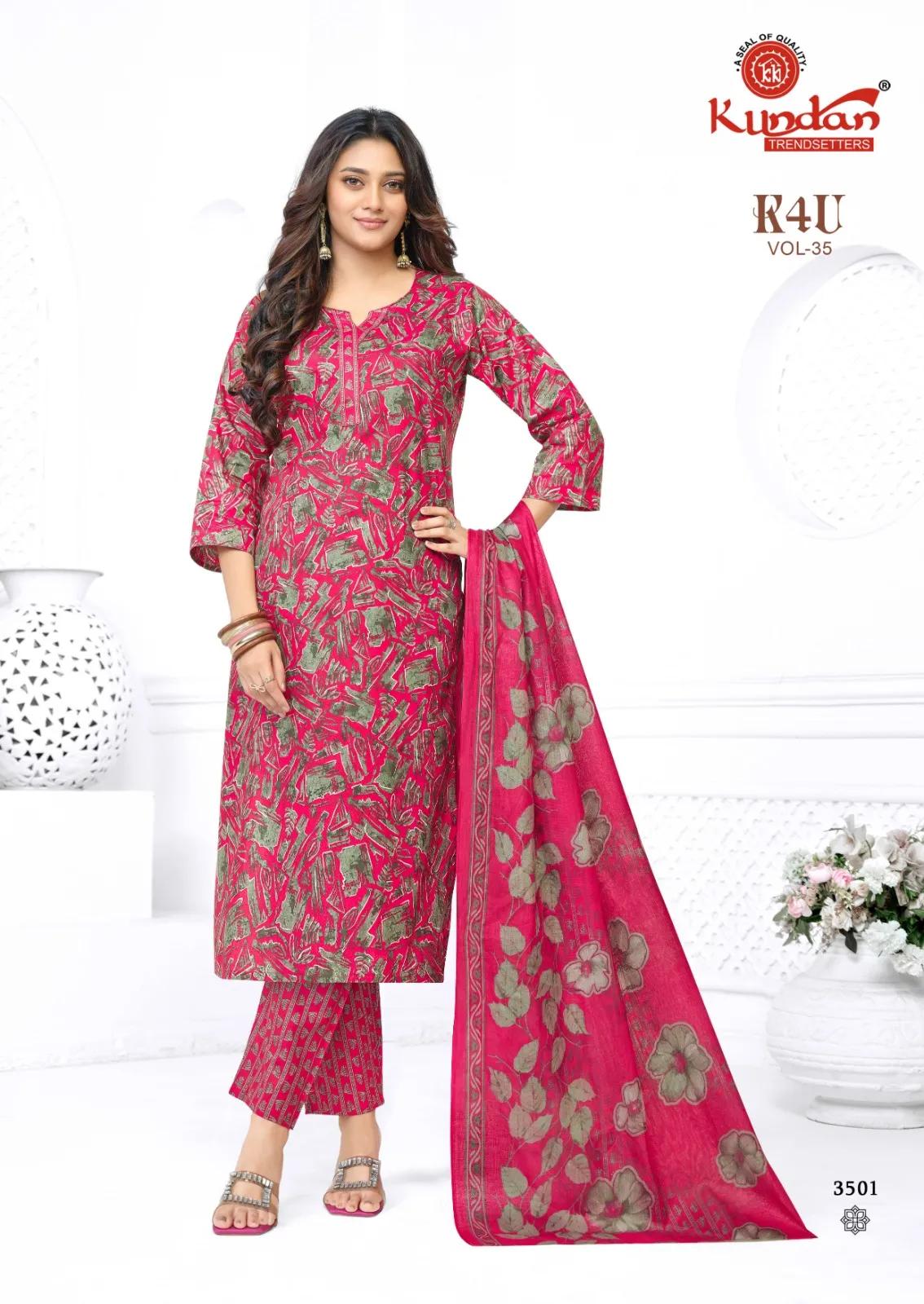 Kundan K4U Vol-35 – Kurti Pant With Dupatta - Wholesale Catalog