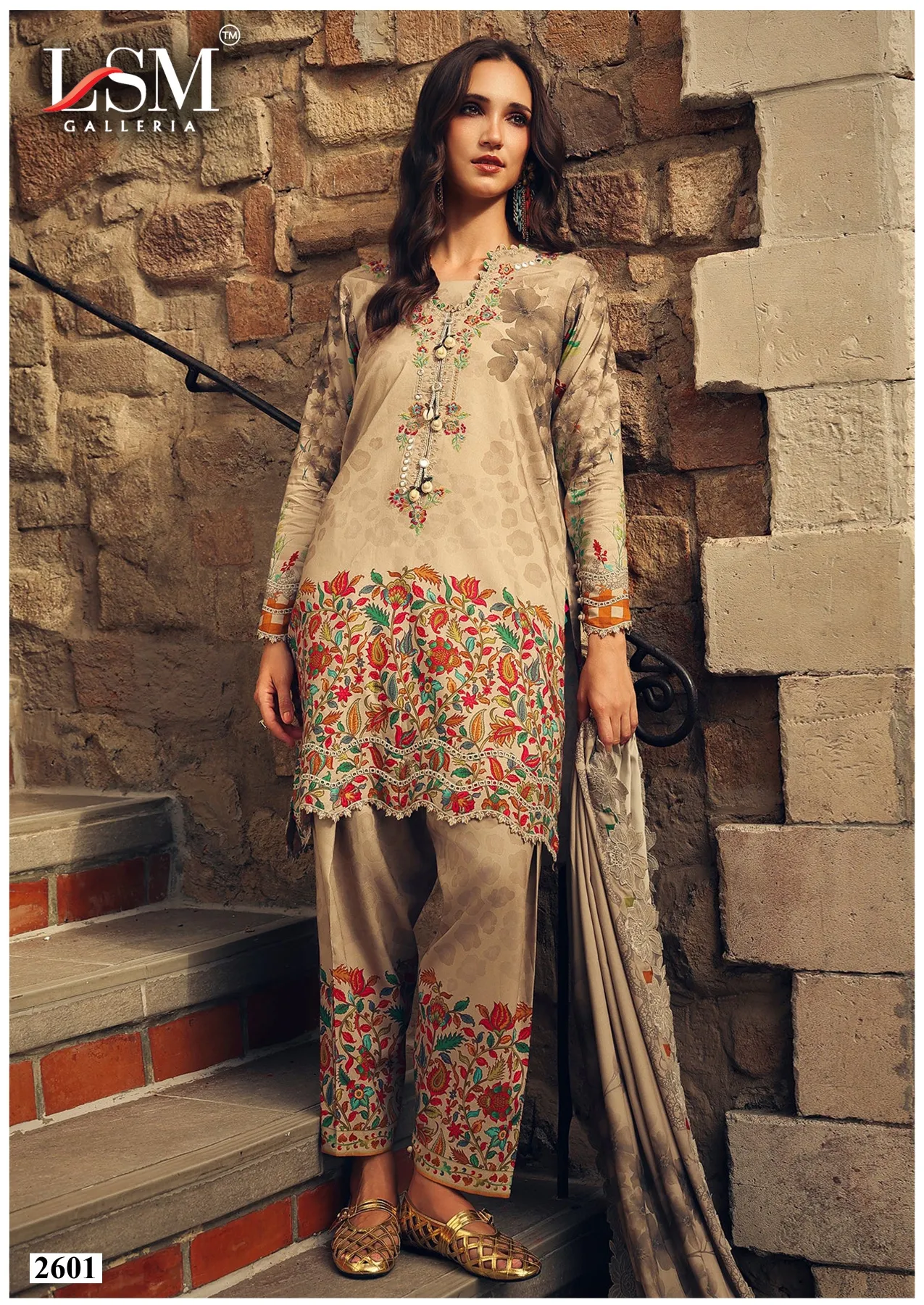 Lsm Parian Dream Vol 26 – KarachI Kurti Pant With Dupatta Wholesale Catalog