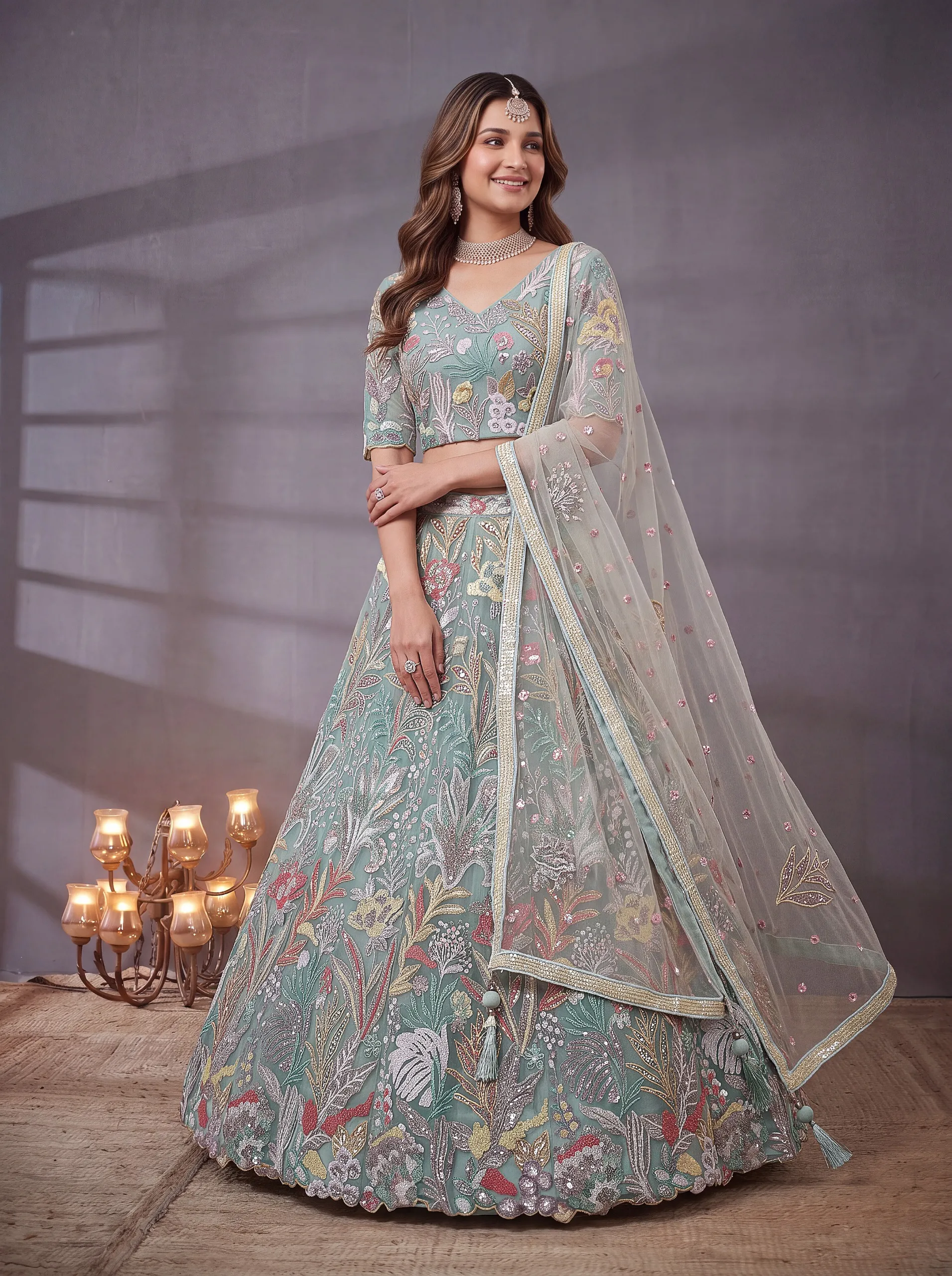 Sabella 6032 Sky Blue catalog lehenga online wholesale surat