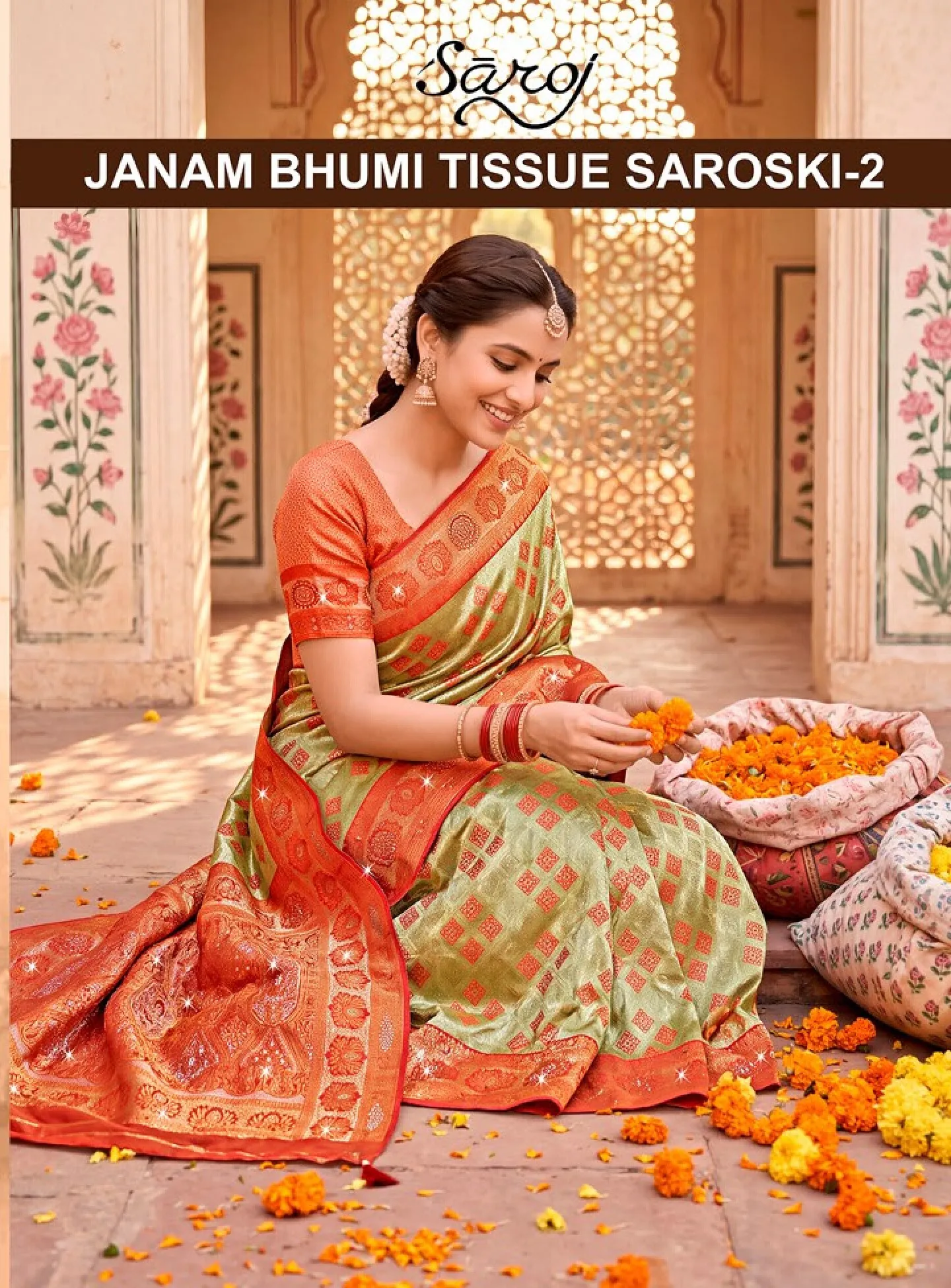 Saroj Janambhumi tissue saroski vol.2 silk saree in surat price wholesale