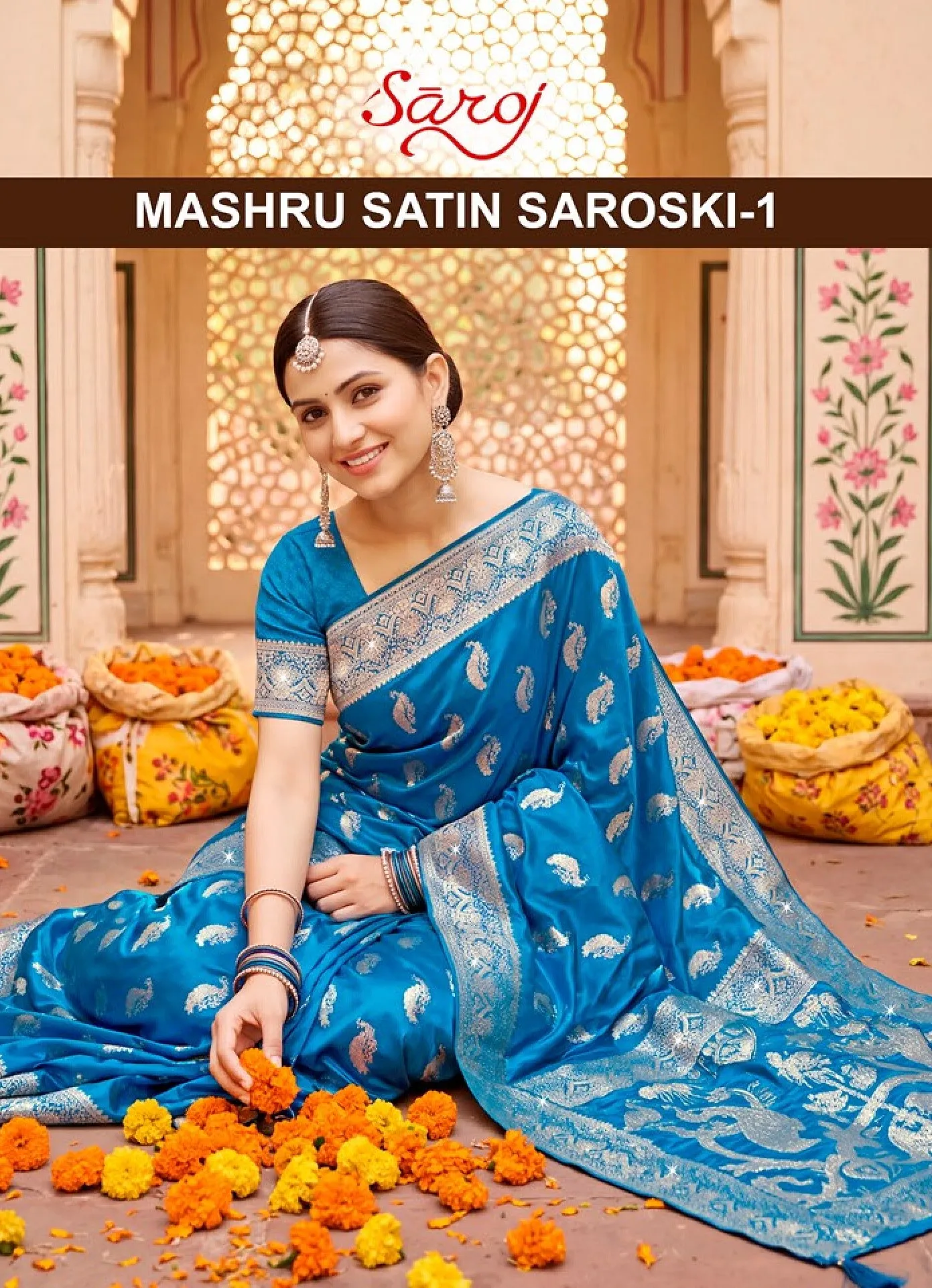 Saroj Mashru satin saroski vol.1 Silk saree in surat with price wholesale