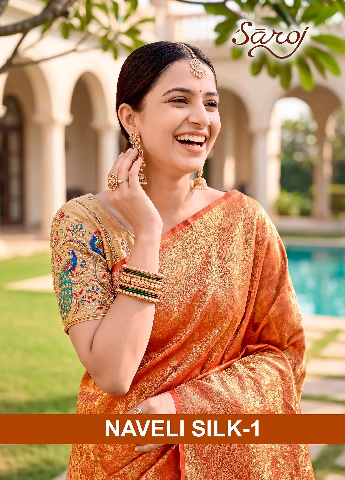 Saroj Naveli silk vol.1 Tissue silk saree in surat price wholesale