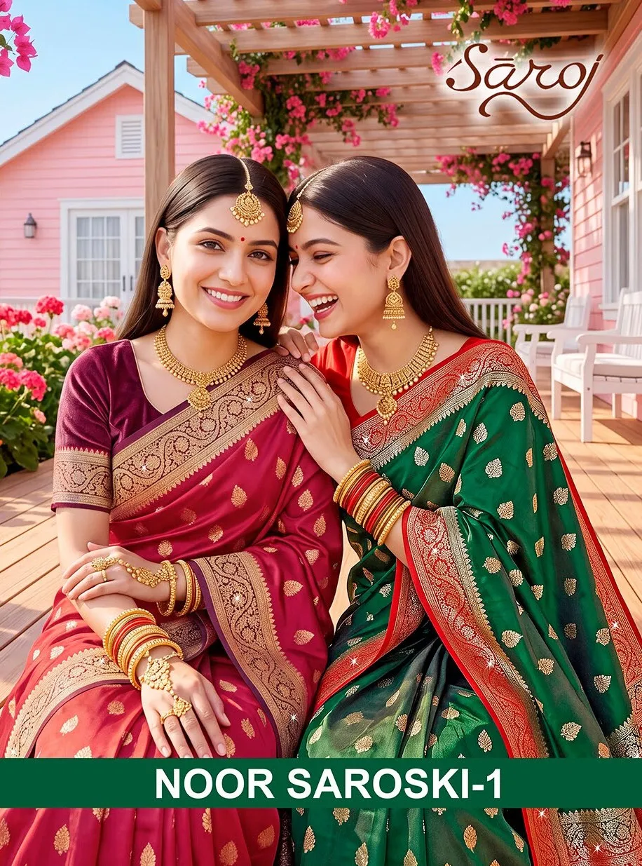 Saroj Noor saroski vol.1 silk saree in surat price wholesale