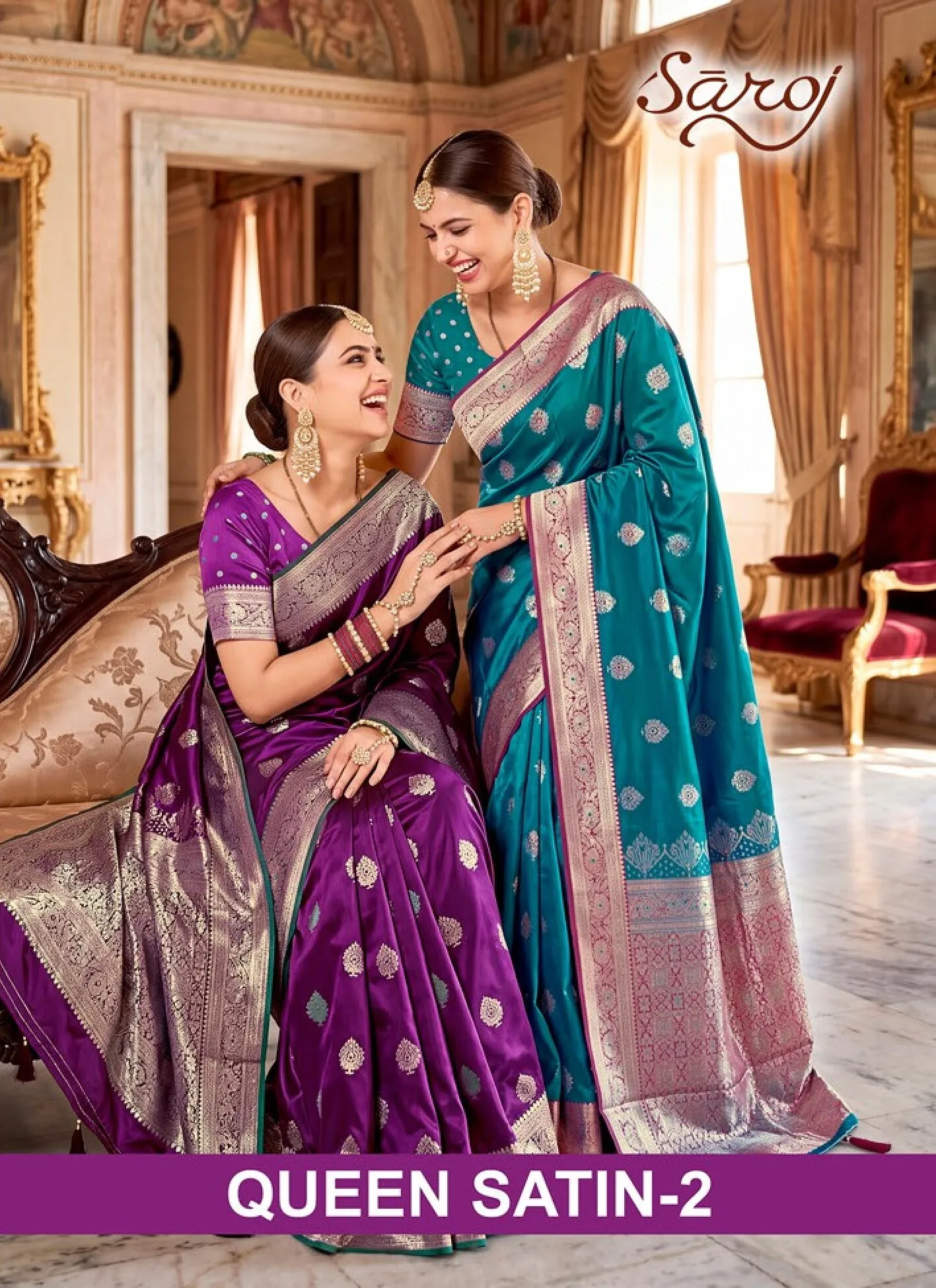 Saroj Queen Satin silk vol.2 Silk saree in surat with price wholesale