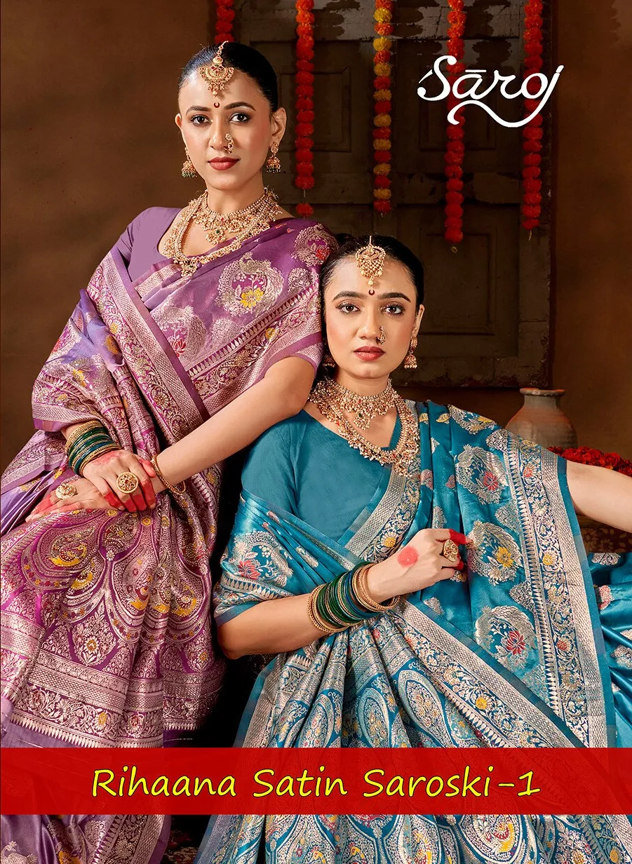 Saroj Rihana satin saroski vol.1 Satin silk saree