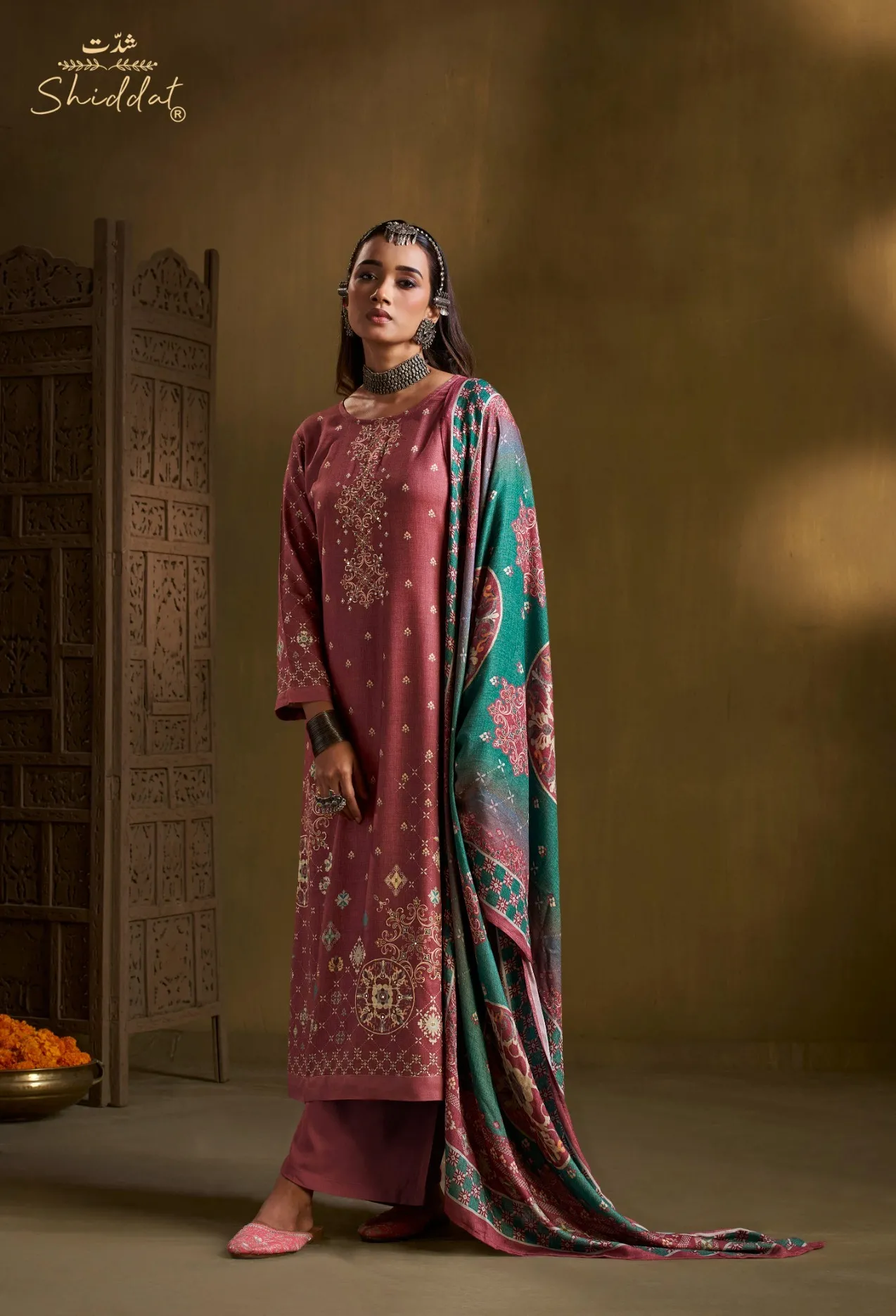 Shiddat Calista 105 catalog wholesale unstitched salwar kameez suppliers