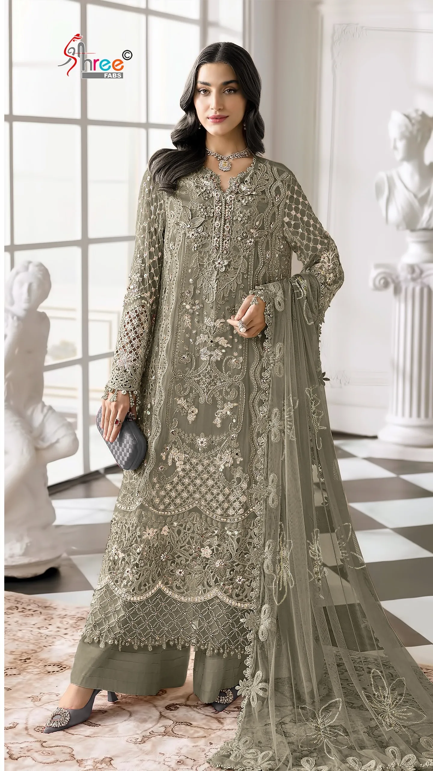 Shree Fabs 5664 catalog akbar aslam pakistani suit wholesalers
