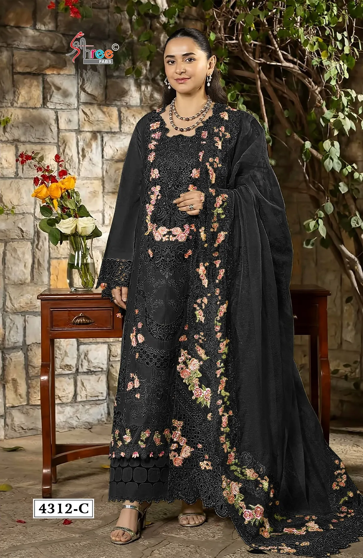 Shree Fabs Elaf Premium vol 4 D 4312 catalog pakistani suits wholesale in bangladesh