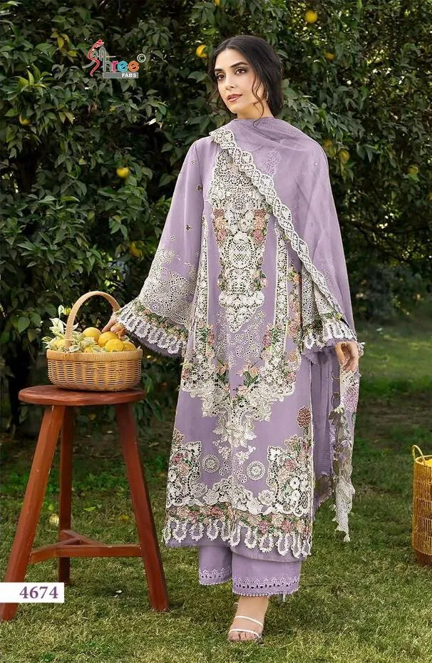 Shree Fabs Elaf Premium vol 5 catalog Chiffon Dupatta unstitched pakistani suits wholesale