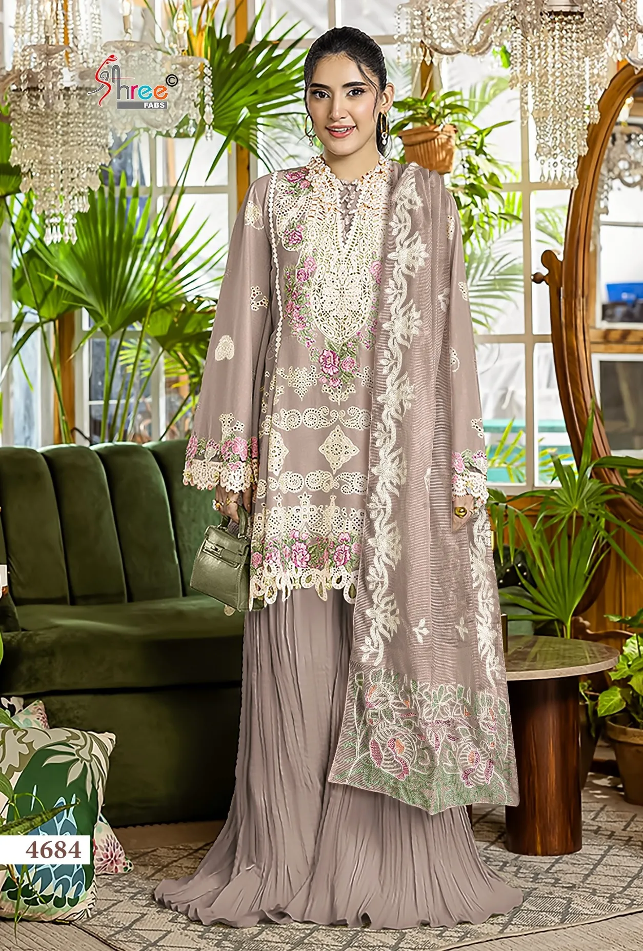 Shree Fabs Elaf Premium vol 6 catalog Chiffon Dupatta wholesale pakistani suits in chennai