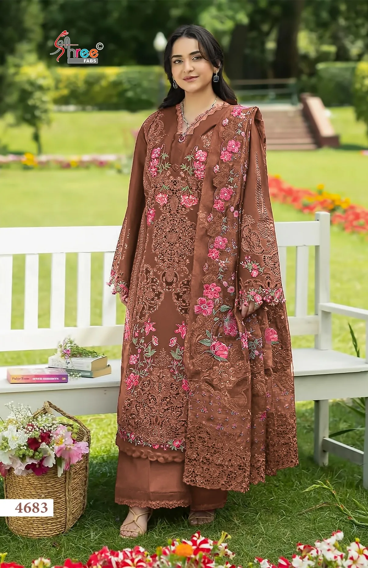 Shree Fabs Elaf Premium vol 6 catalog Cotton Dupatta wholesale pakistani suits dwarka delhi
