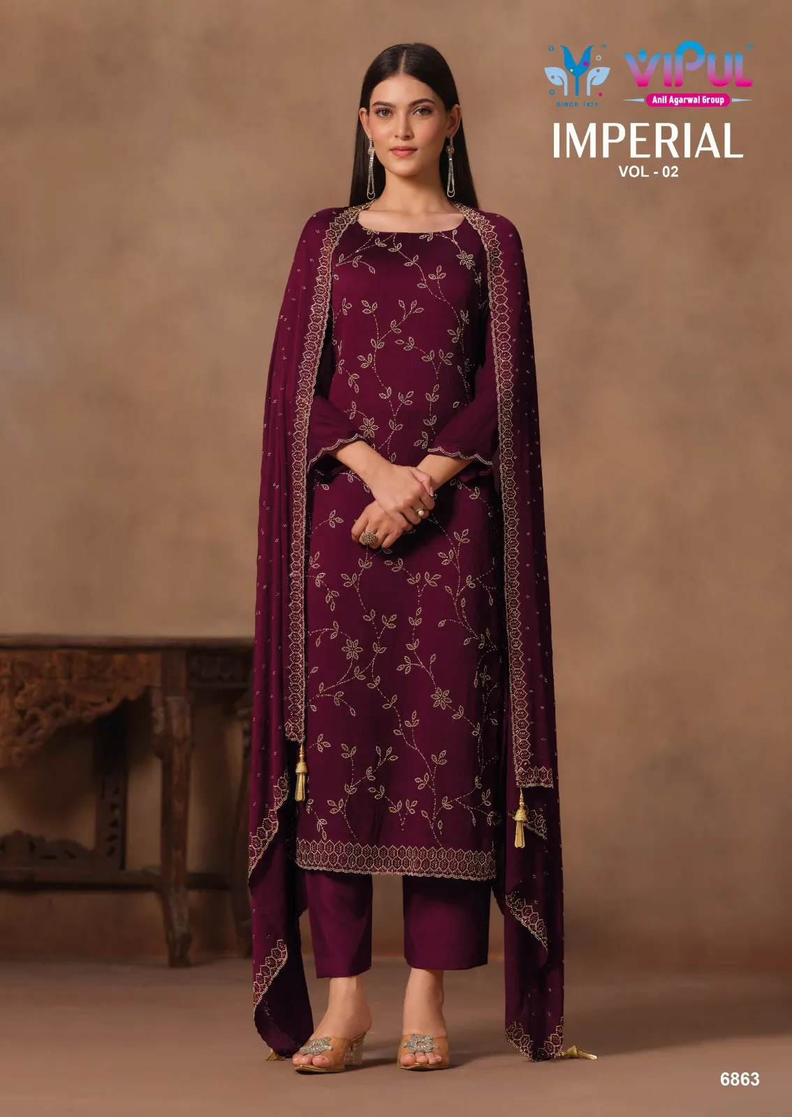Vipul Imperial vol 2 catalog wholesale salwar kameez suits