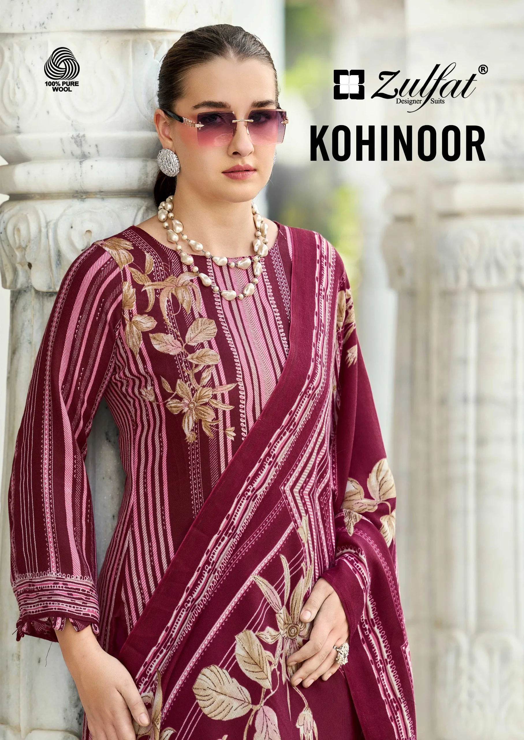 Zulfat Kohinoor catalog wholesale pashmina dress material